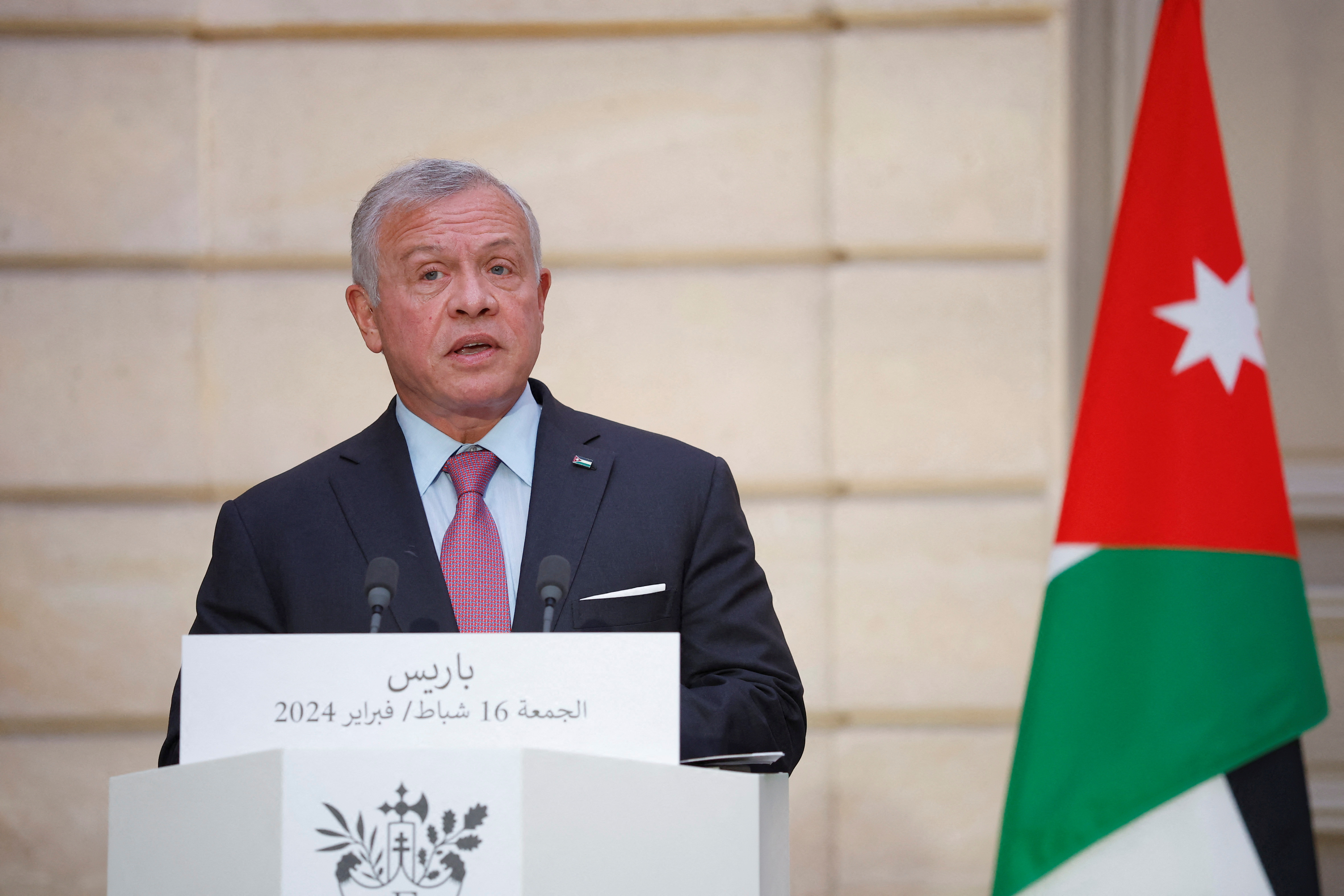 King of Jordan Abdullah II visits Paris