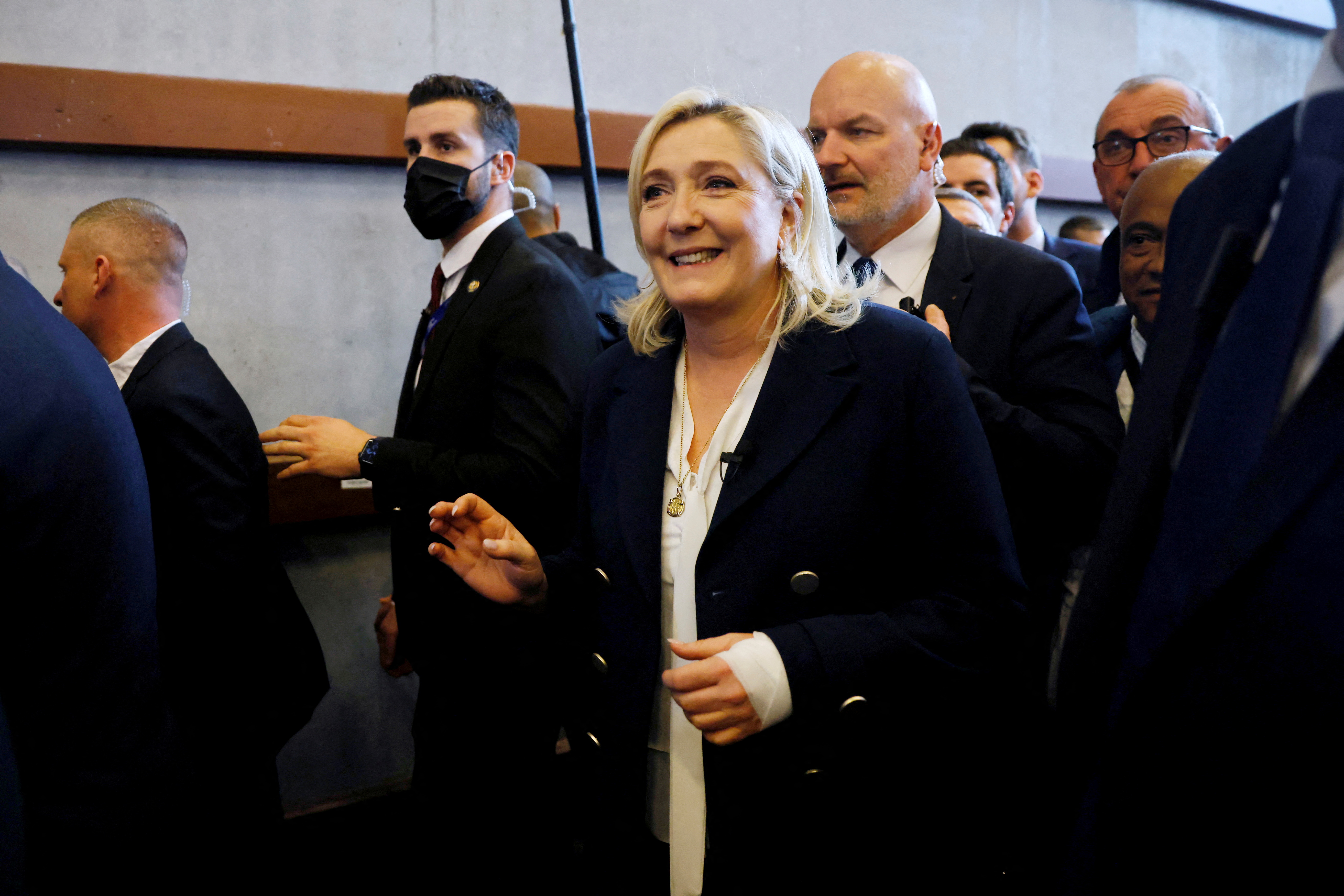 French far-right presidential candidate Le Pen at the 58th International Agriculture Fair in Paris