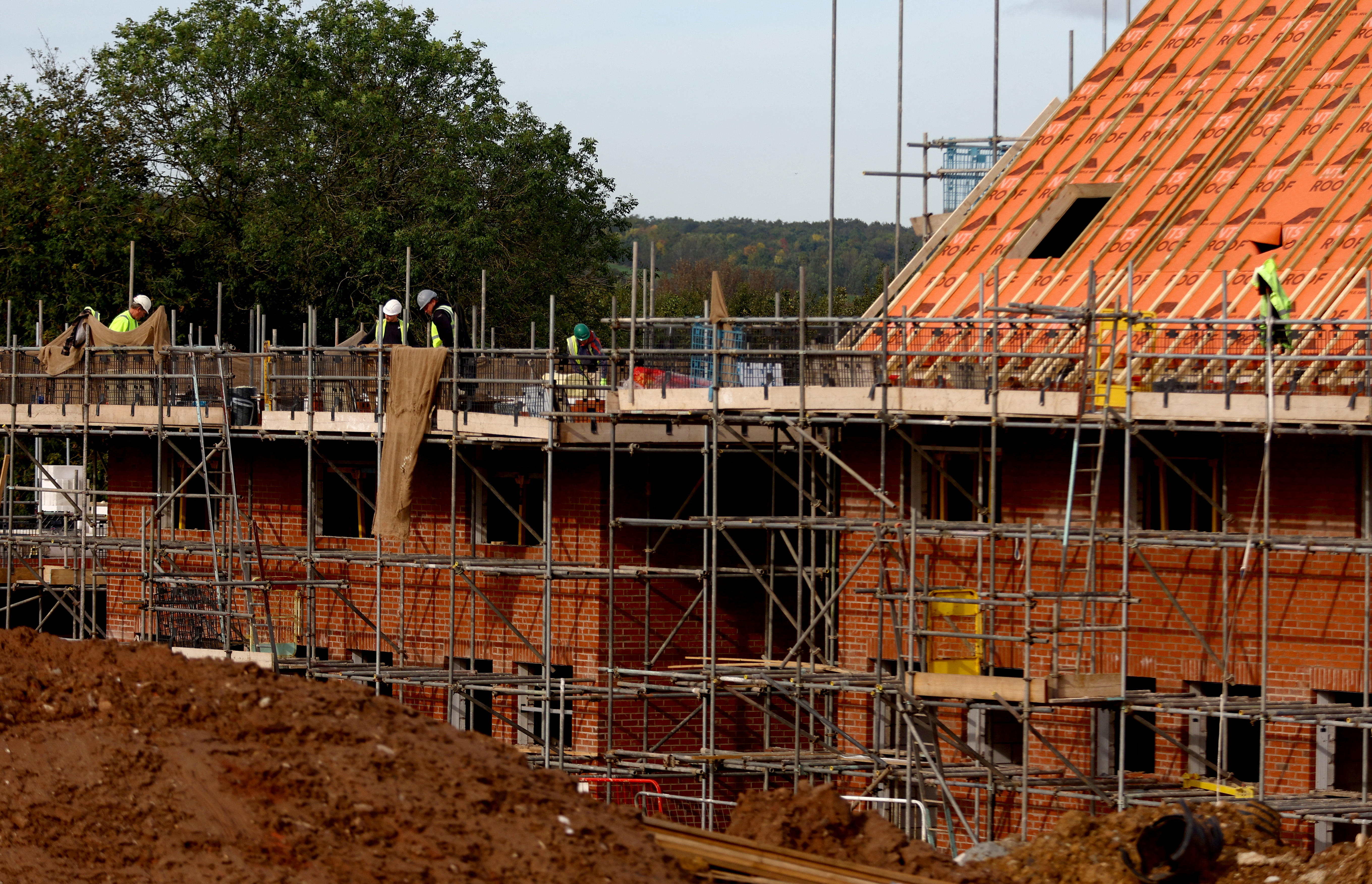 A Persimmon Homes construction site of new build houses, Newcastle-under-Lyme