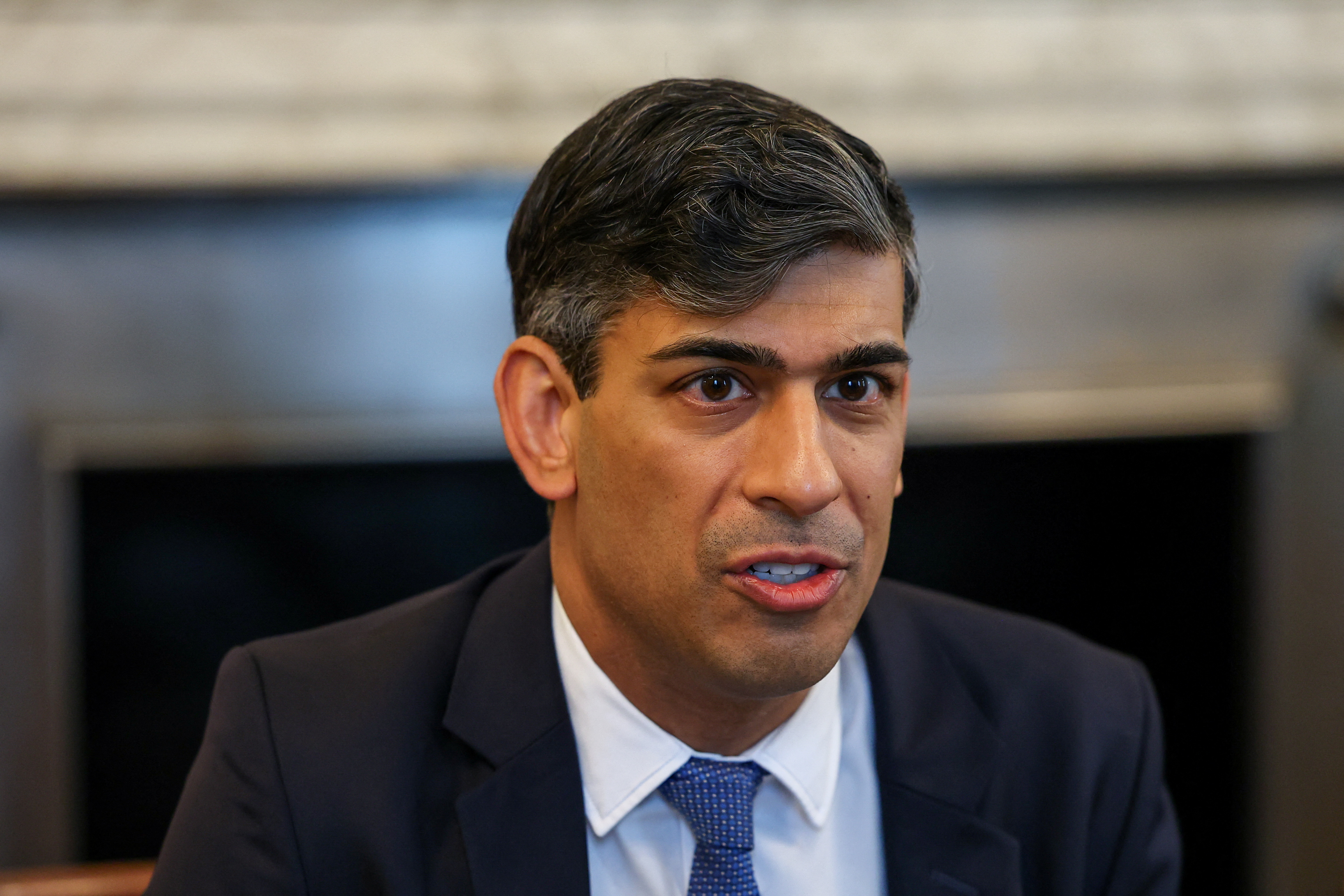 British Prime Minister Rishi Sunak chairs an Illegal Migration Operations Committee meeting, in London