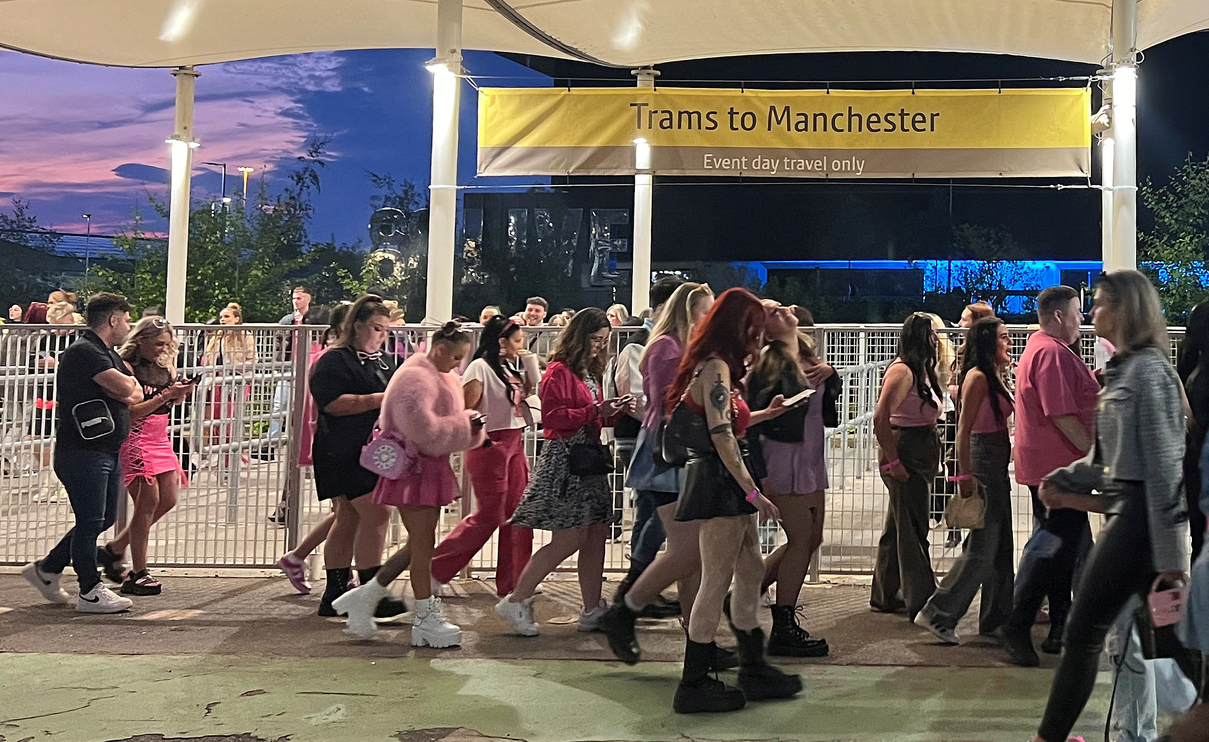 Fans leave the Manchester Co-op Live venue after the Nicki Minaj show was cancelled in Manchester