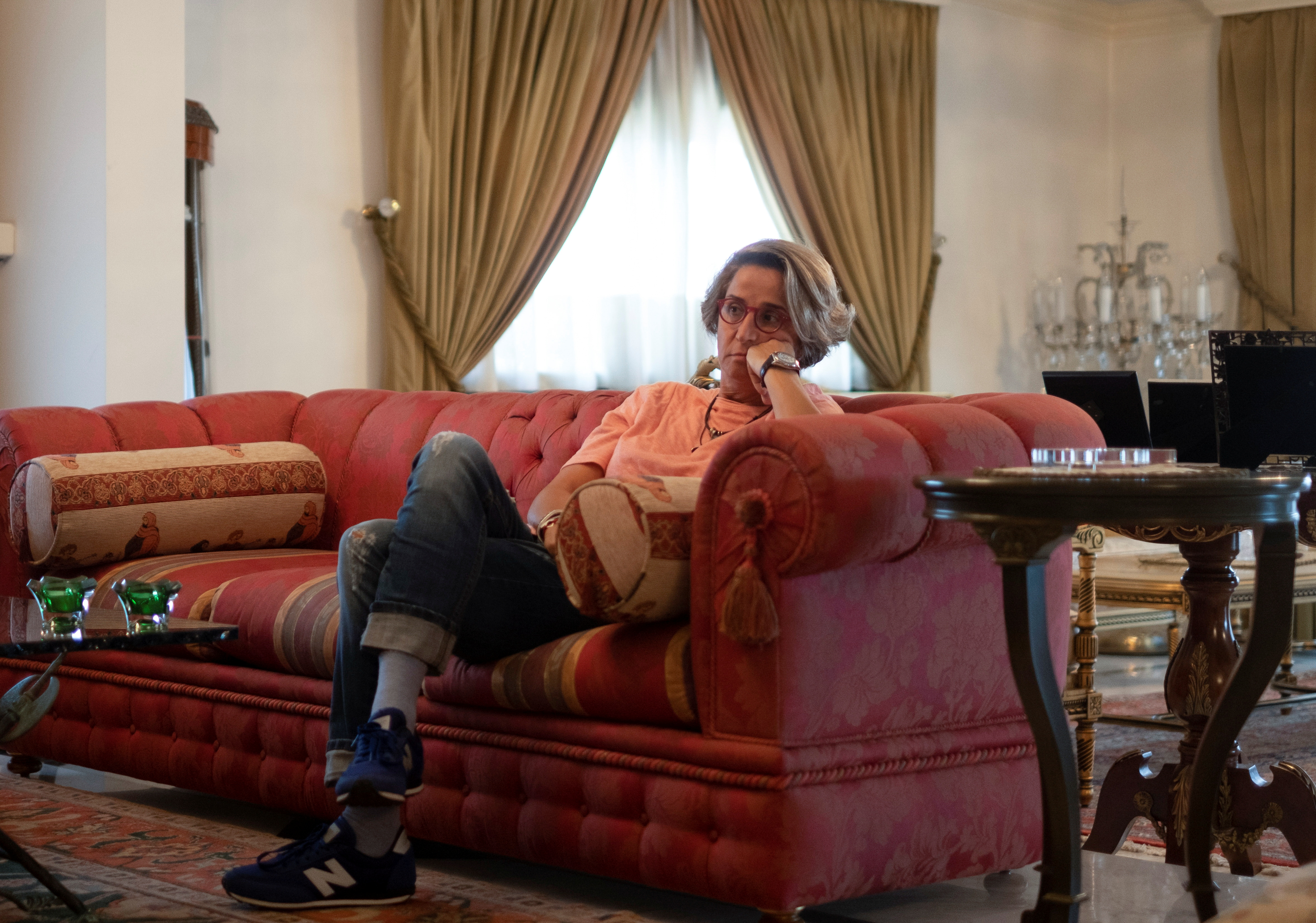 Suzanne Mouawad, a Lebanese entrepreneur, sits at her home in Mazraat Yachouh