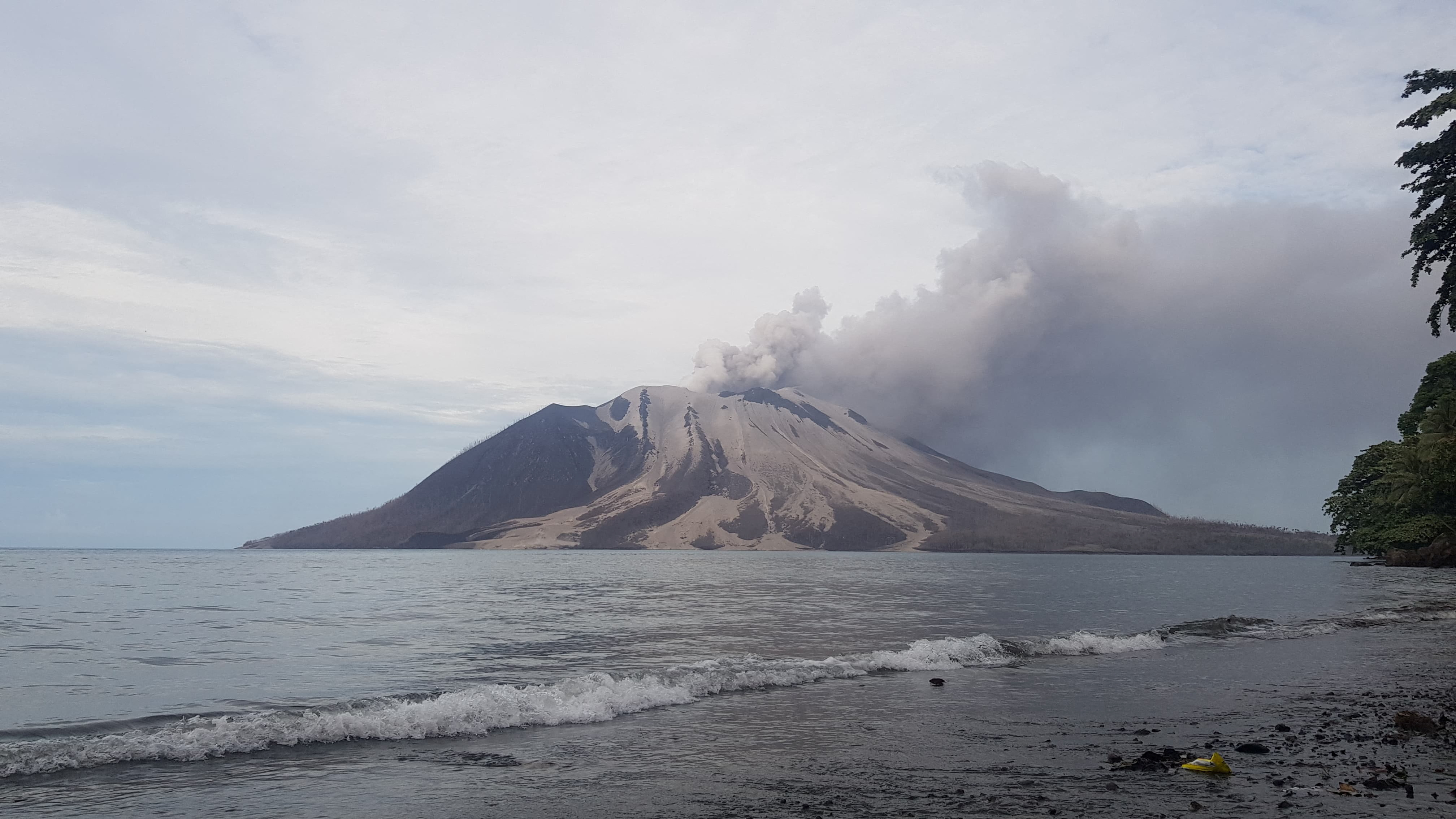 Mount Ruang volcano eruption as seen from Tagulandang in Sitaro, North Sulawesi province