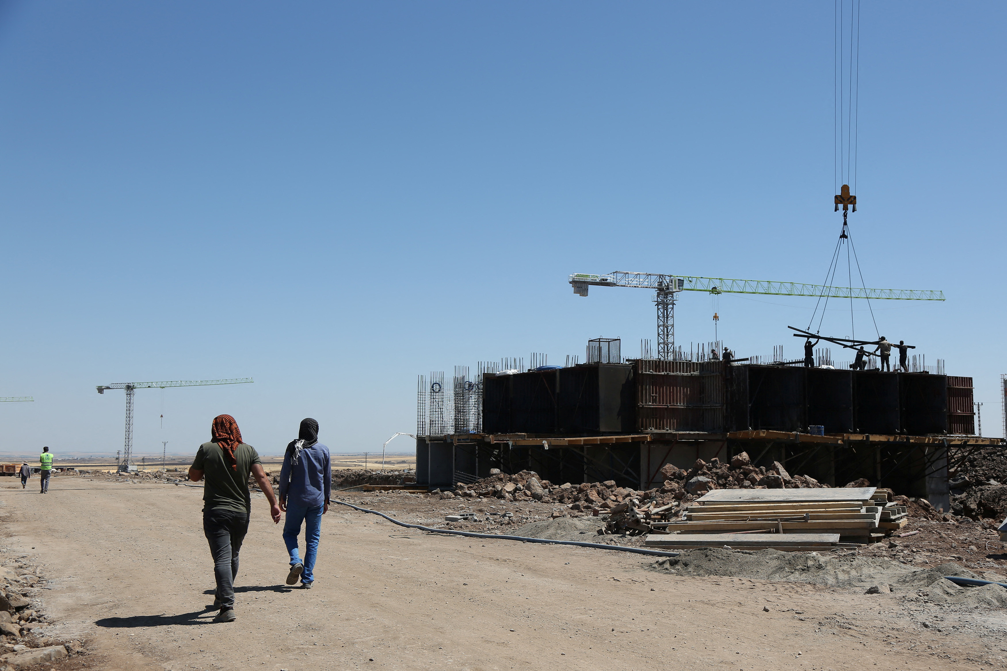 A new building for earthquake survivors is under construction in Diyarbakir