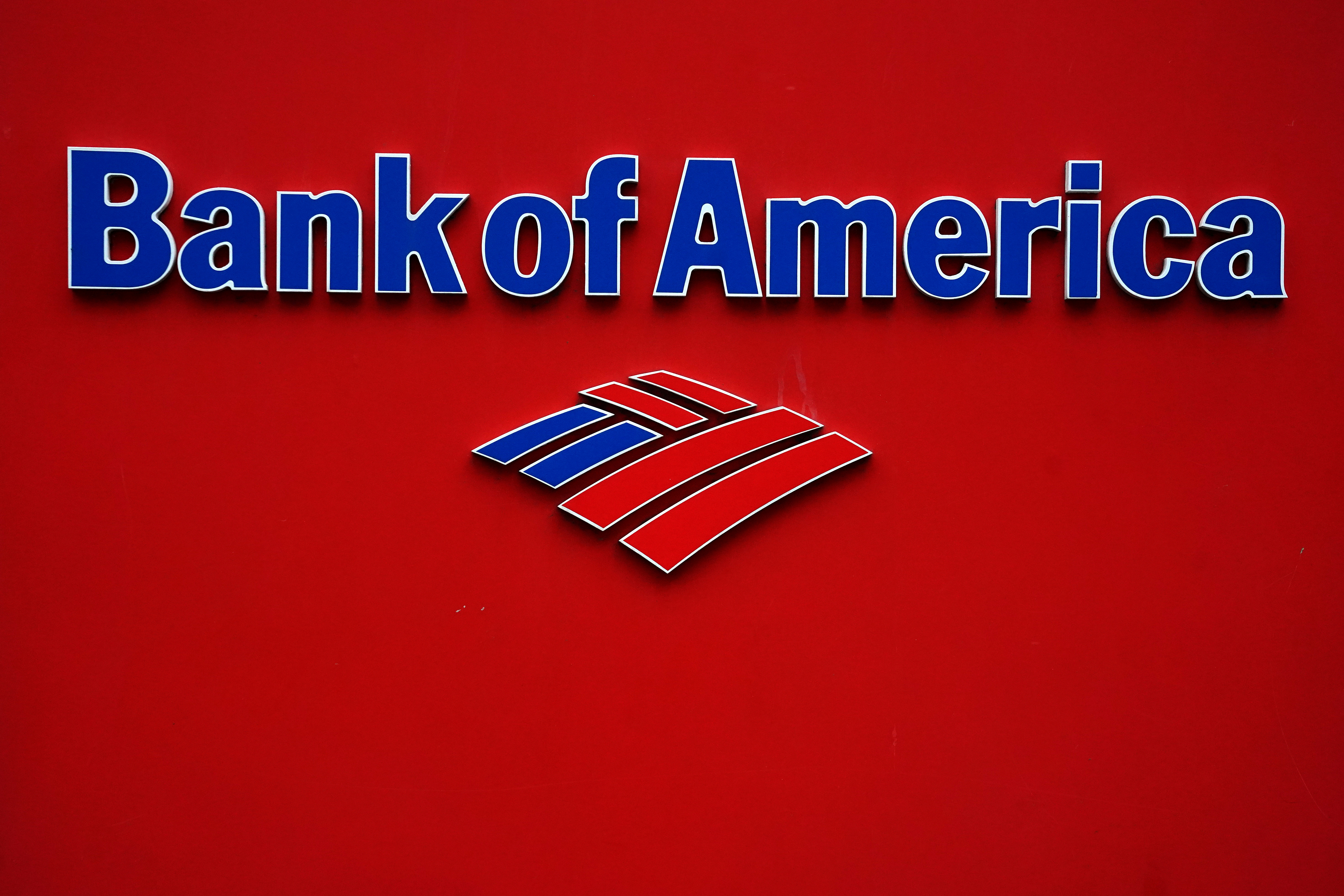 A Bank of America logo is pictured in the Manhattan borough of New York City, New York, U.S., January 30, 2019. REUTERS/Carlo Allegri