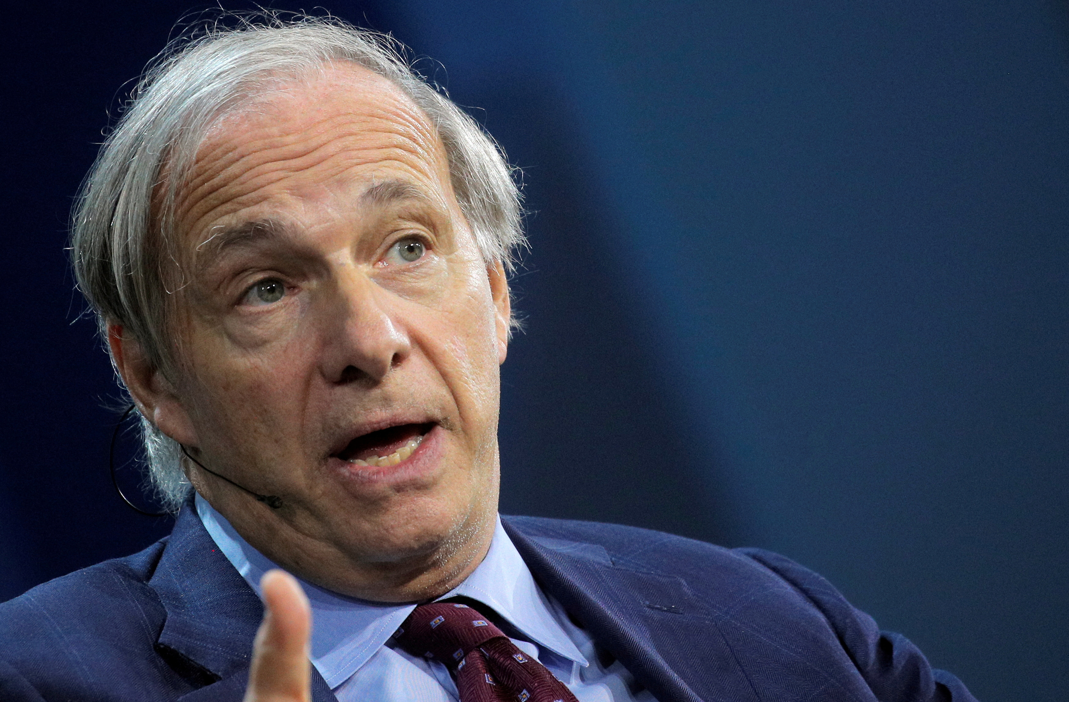 Ray Dalio, Bridgewater's Co-Chairman and Co-Chief Investment Officer speaks during the Skybridge Capital SALT New York 2021 conference in New York