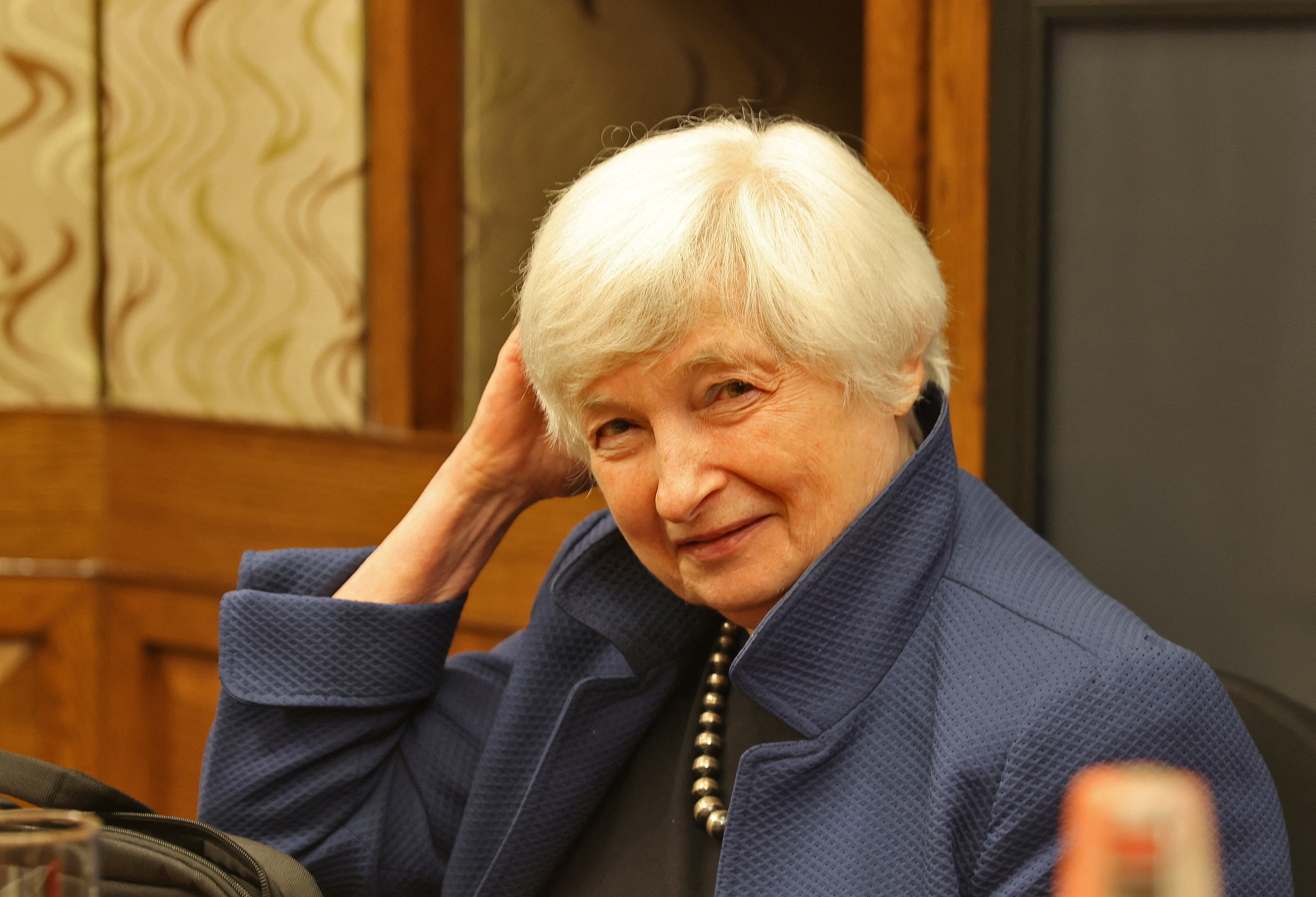 US Treasury Secretary Janet Yellen in an interview with Reuters in New Delhi