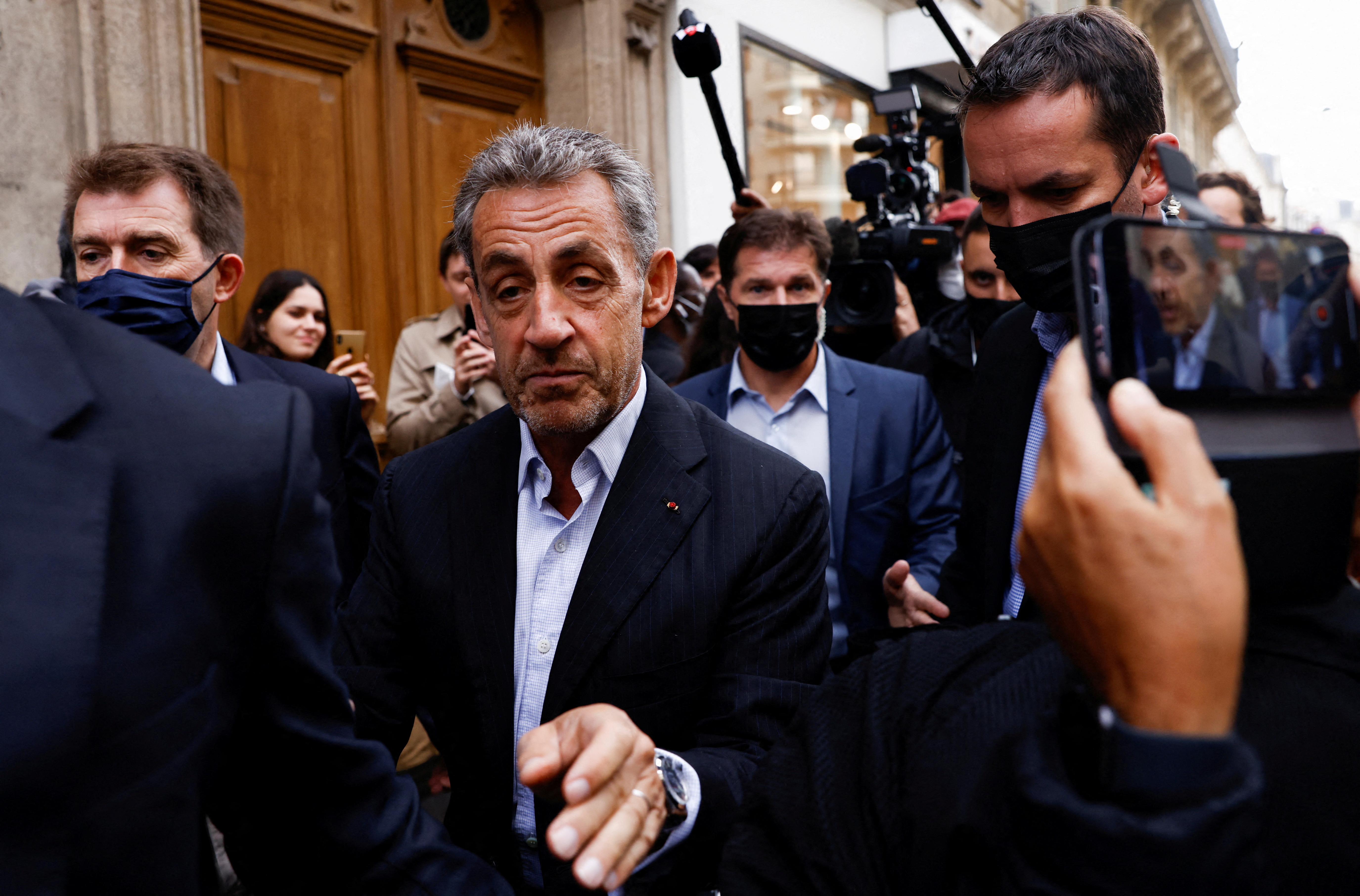 Former French President Sarkozy meets the readers of his latest book in Paris