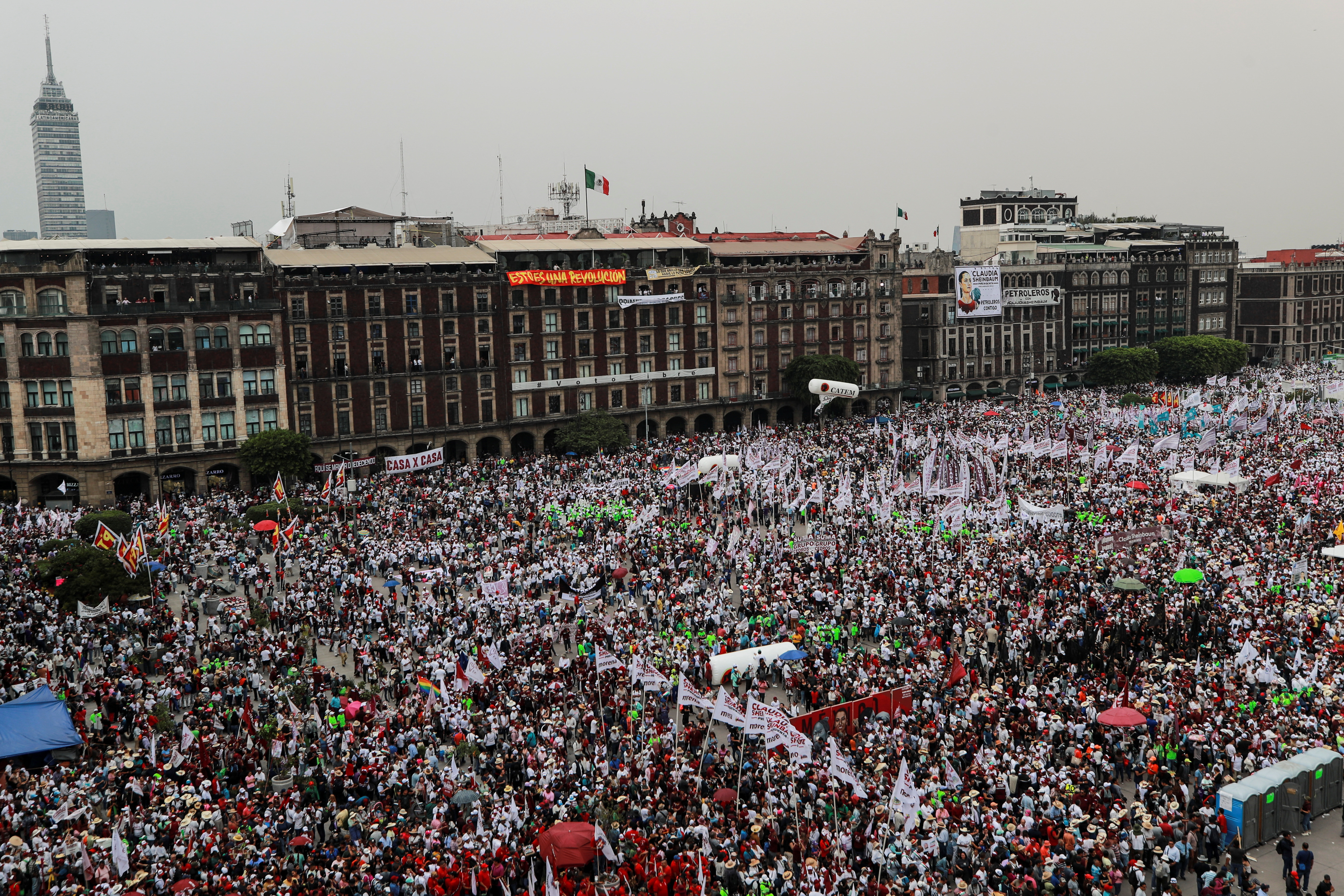 Campaign rally of the presidential candidate of the ruling MORENA party Claudia Sheinbaum, in Mexico City