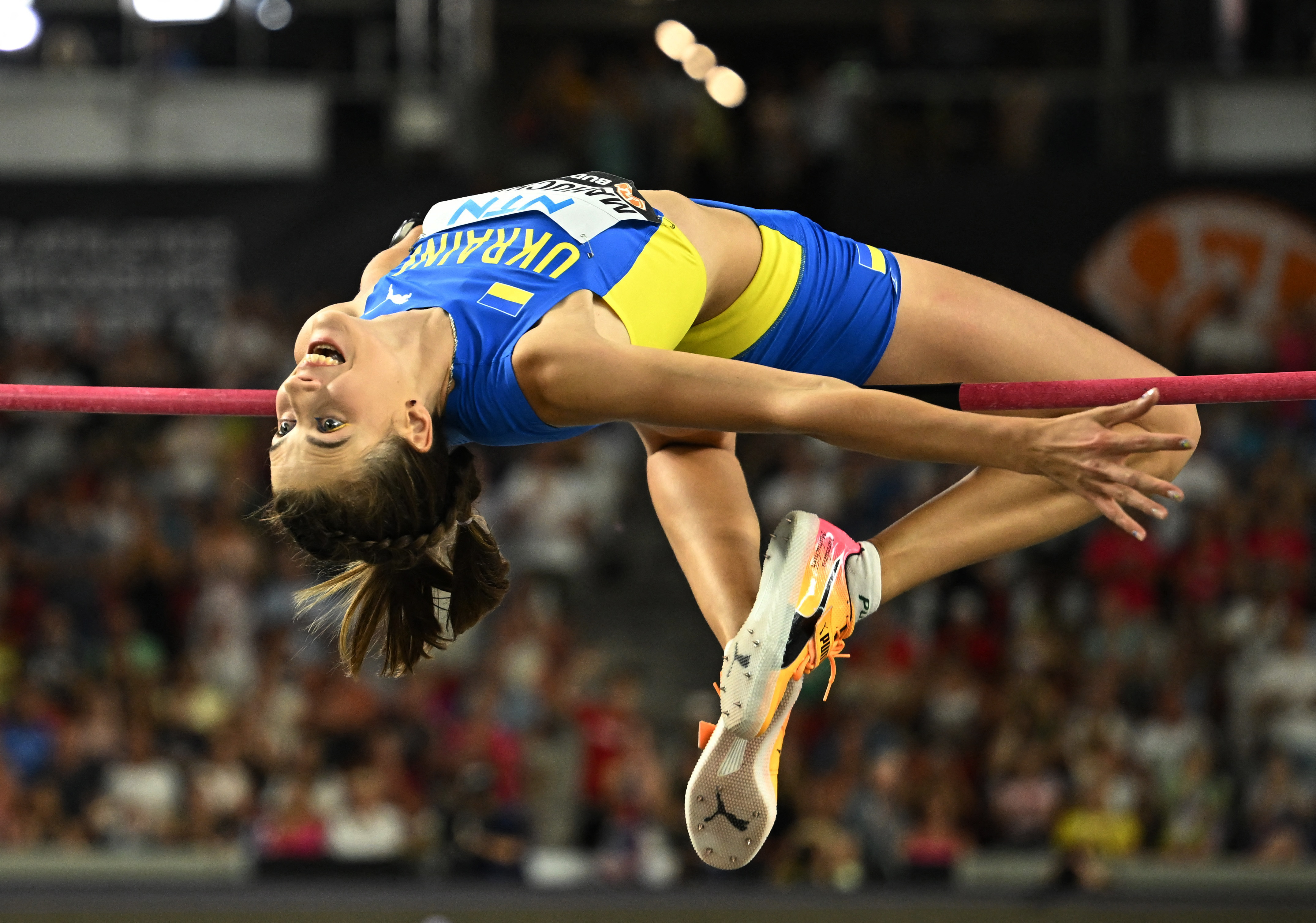 Ukraine's Mahuchikh soars to world championship victory in women's