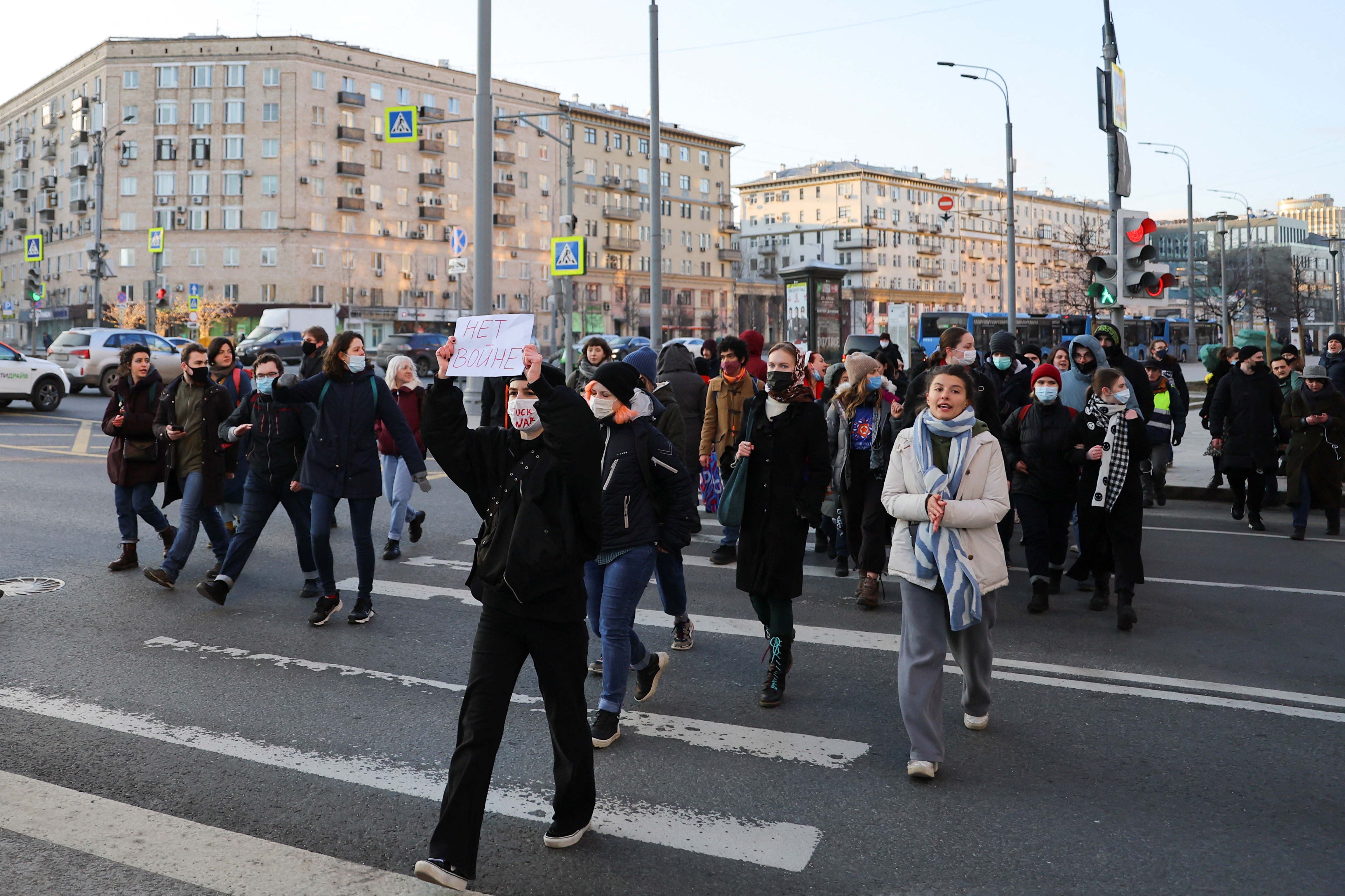 Anti-war protest against Russian invasion of Ukraine