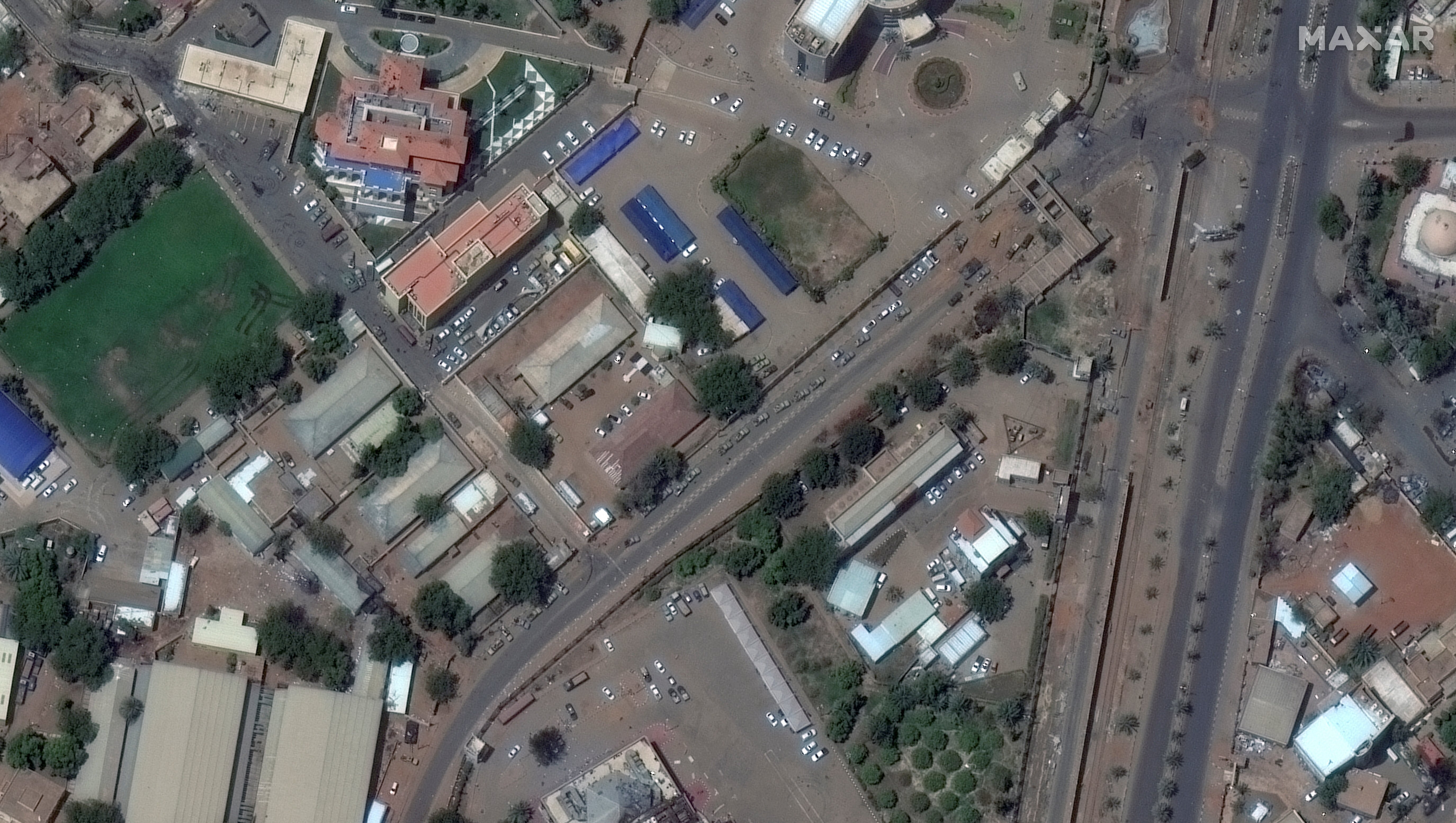 Satellite image shows military deployment in Khartoum