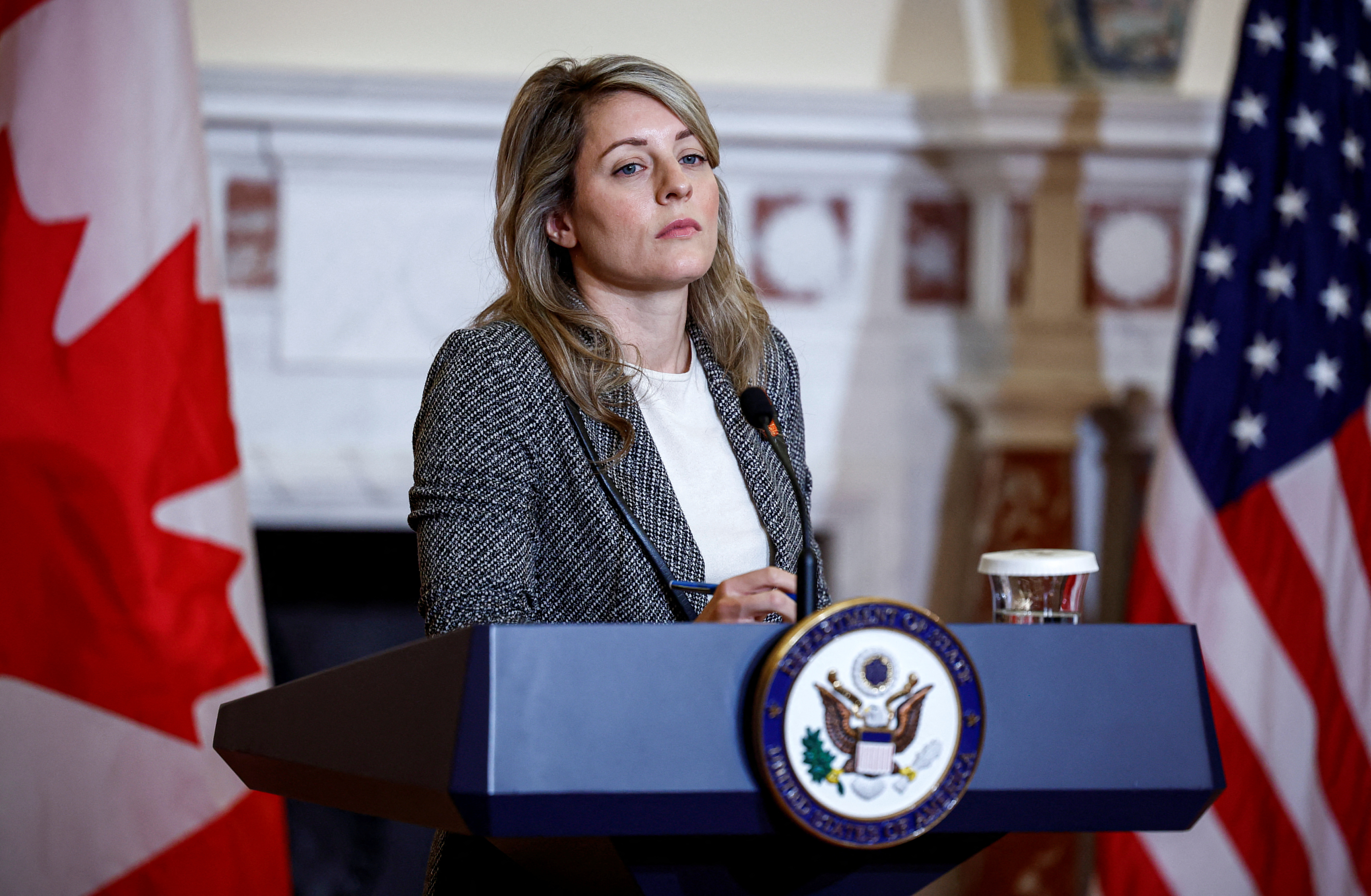 U.S. Secretary of State Antony Blinken holds a joint news conference with Canadian Foreign Minister Melanie Joly in Washington