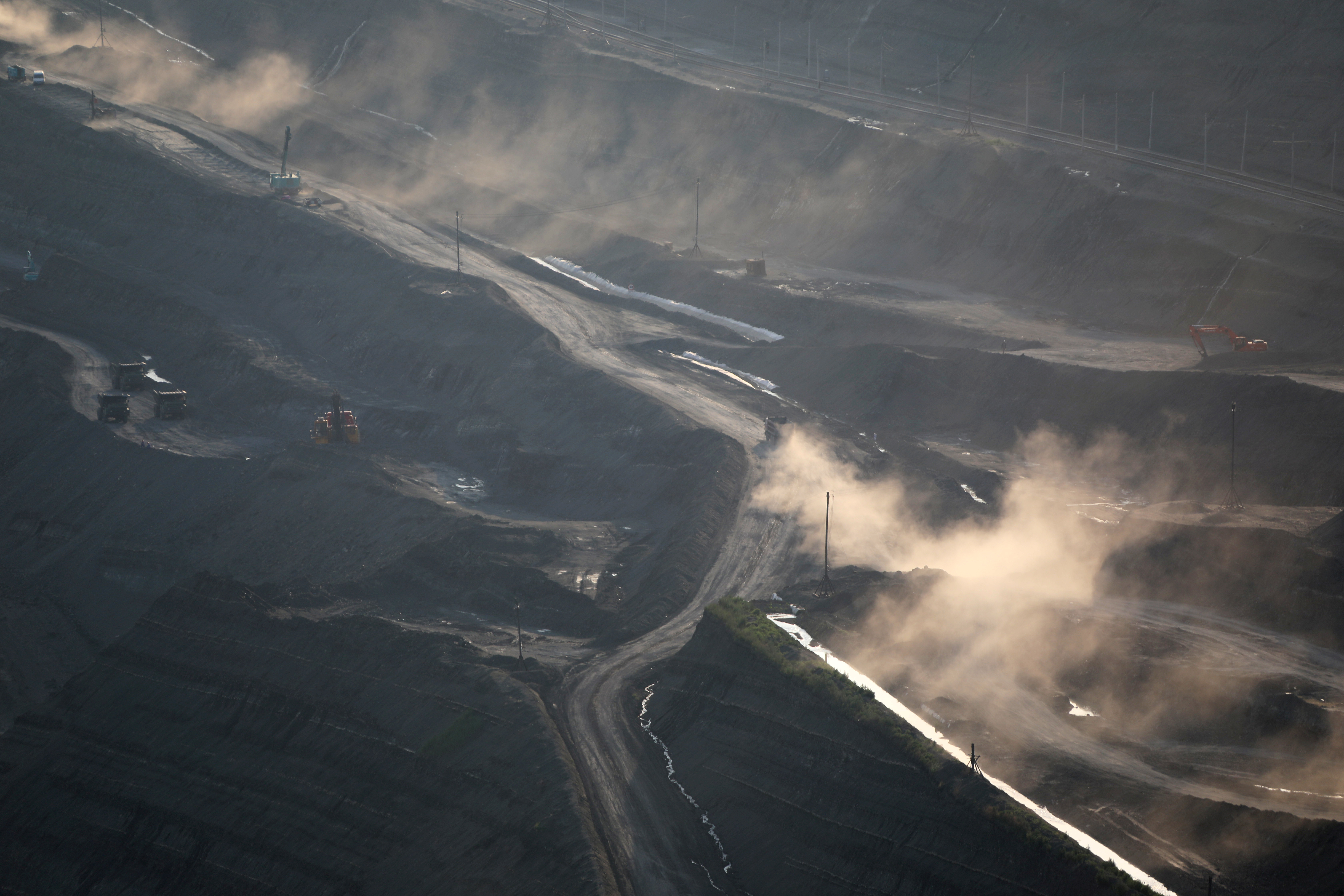 General view of the Xilutian coal mine in Fushun