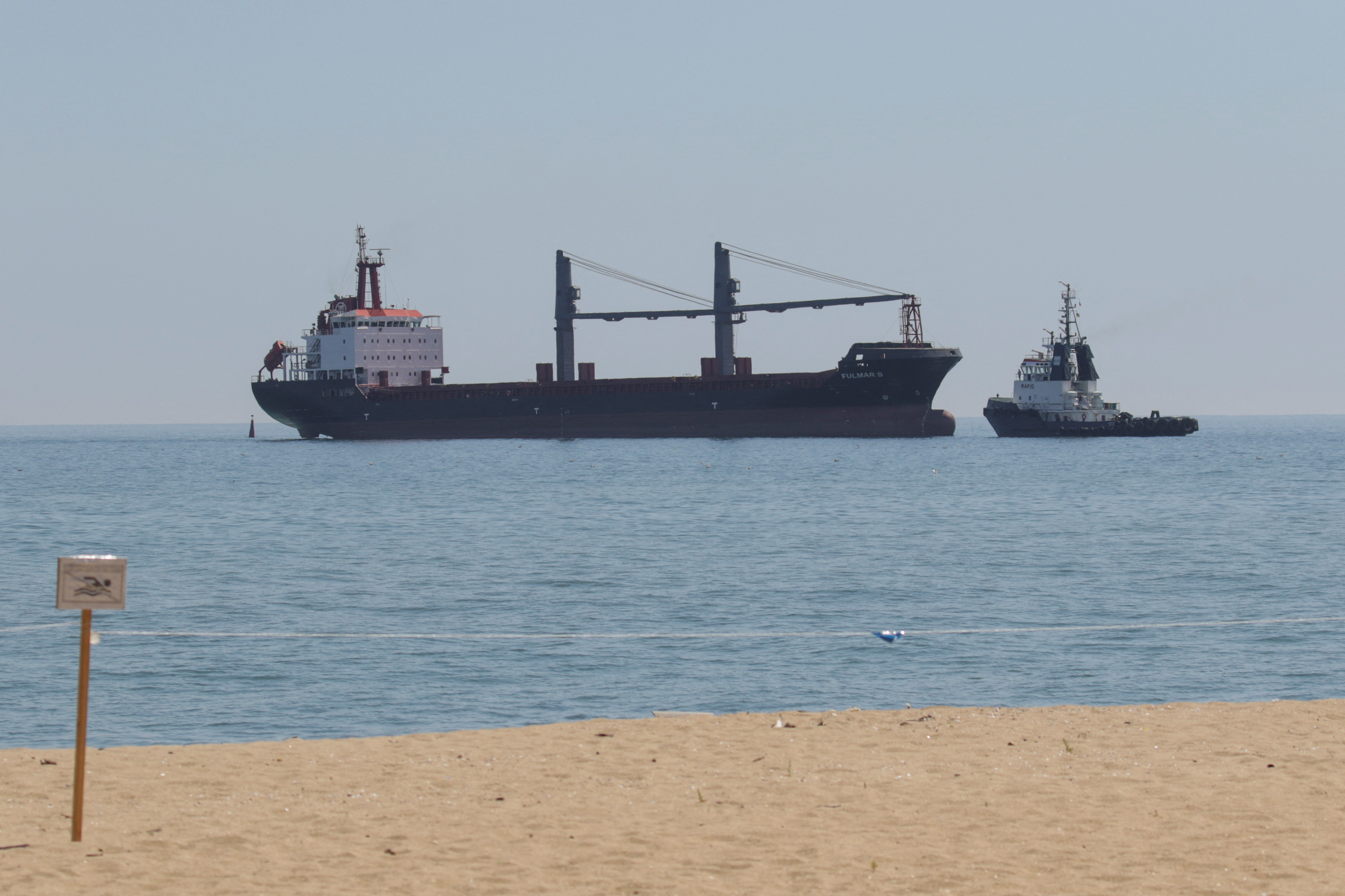 The general cargo ship Fulmar S arrives to the sea port in Chornomorsk