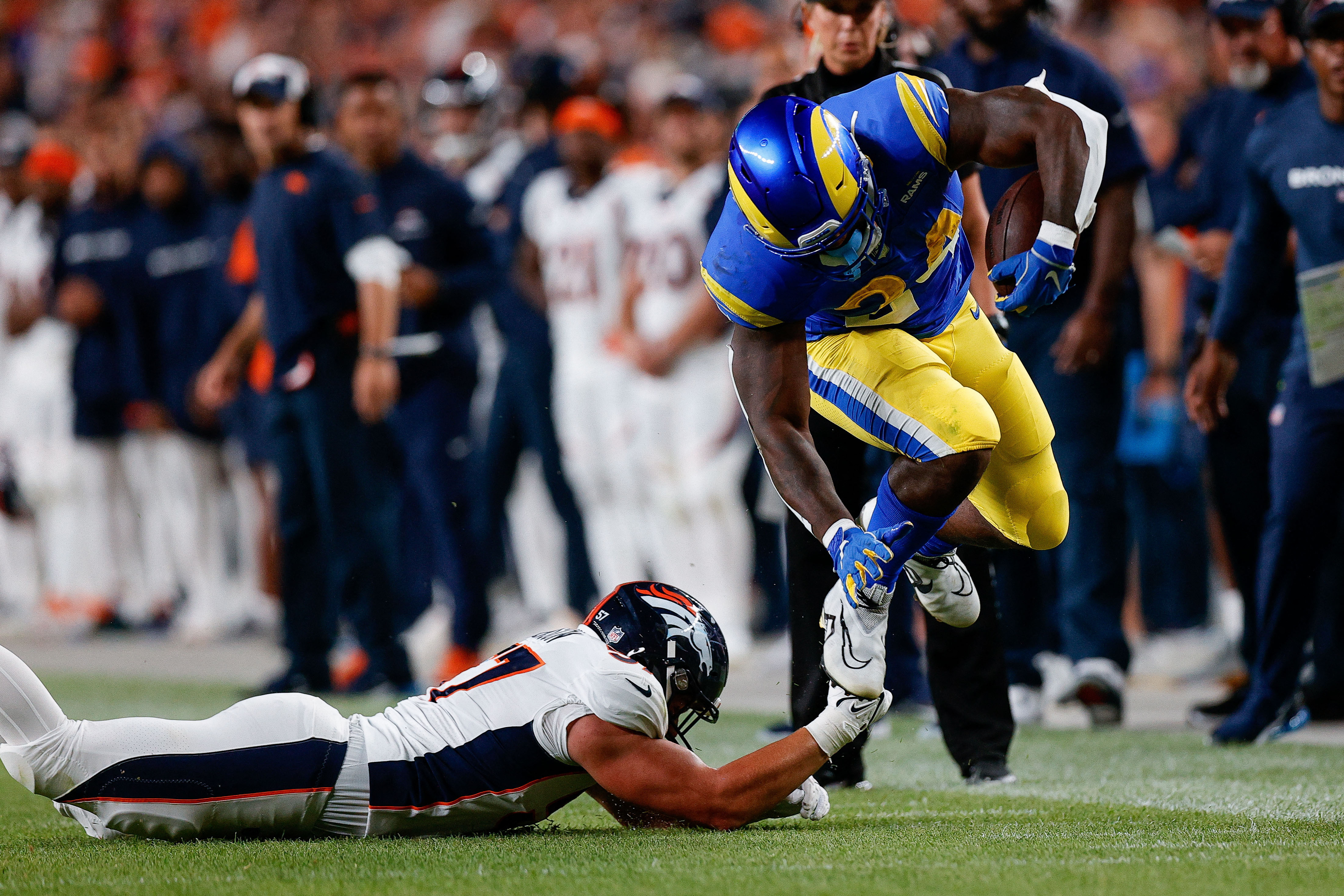 Marquise Copeland of the Los Angeles Rams during a preseason game