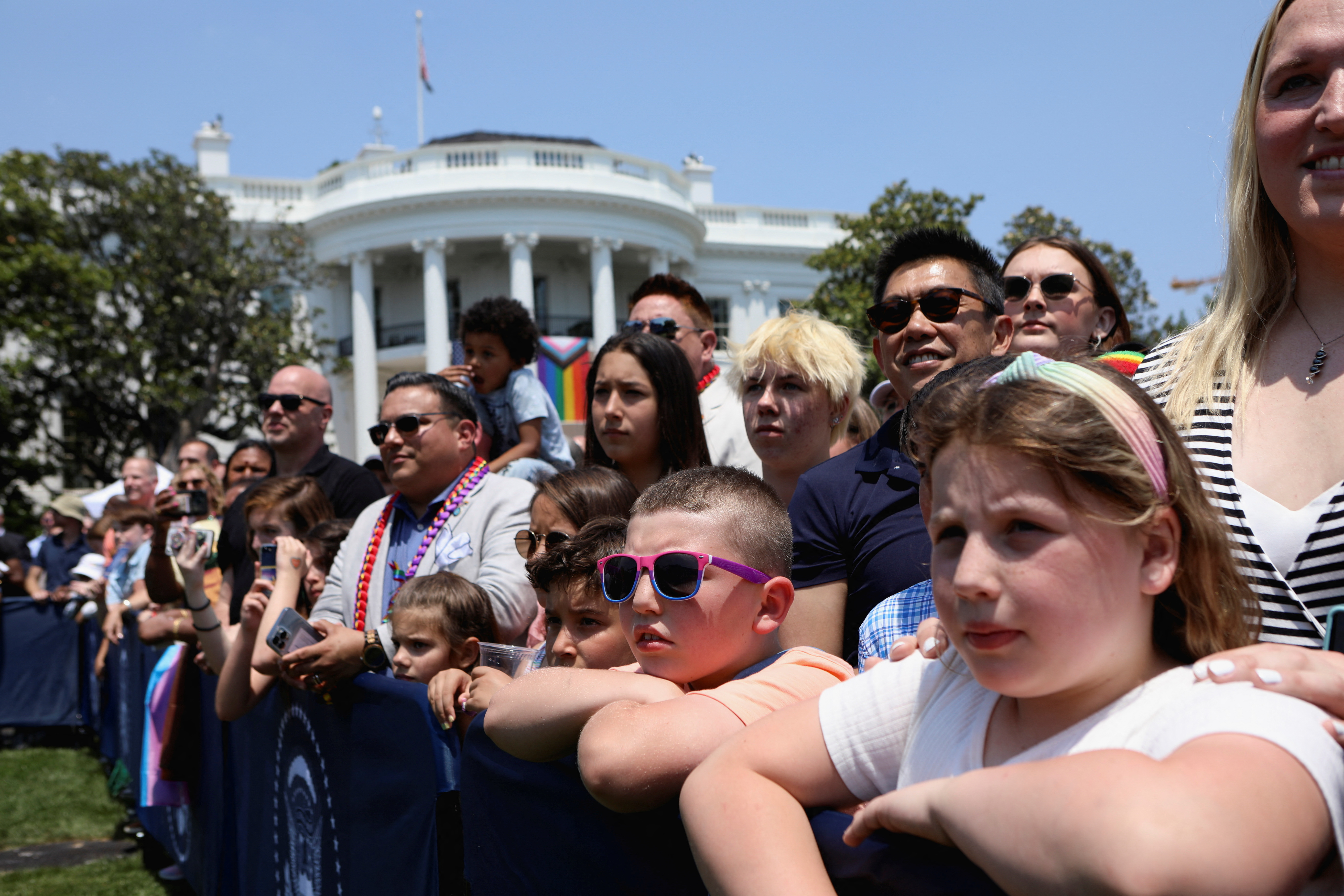 U.S. President Joe Biden hosts a Pride Celebration on the South Lawn of the White House, in Washington