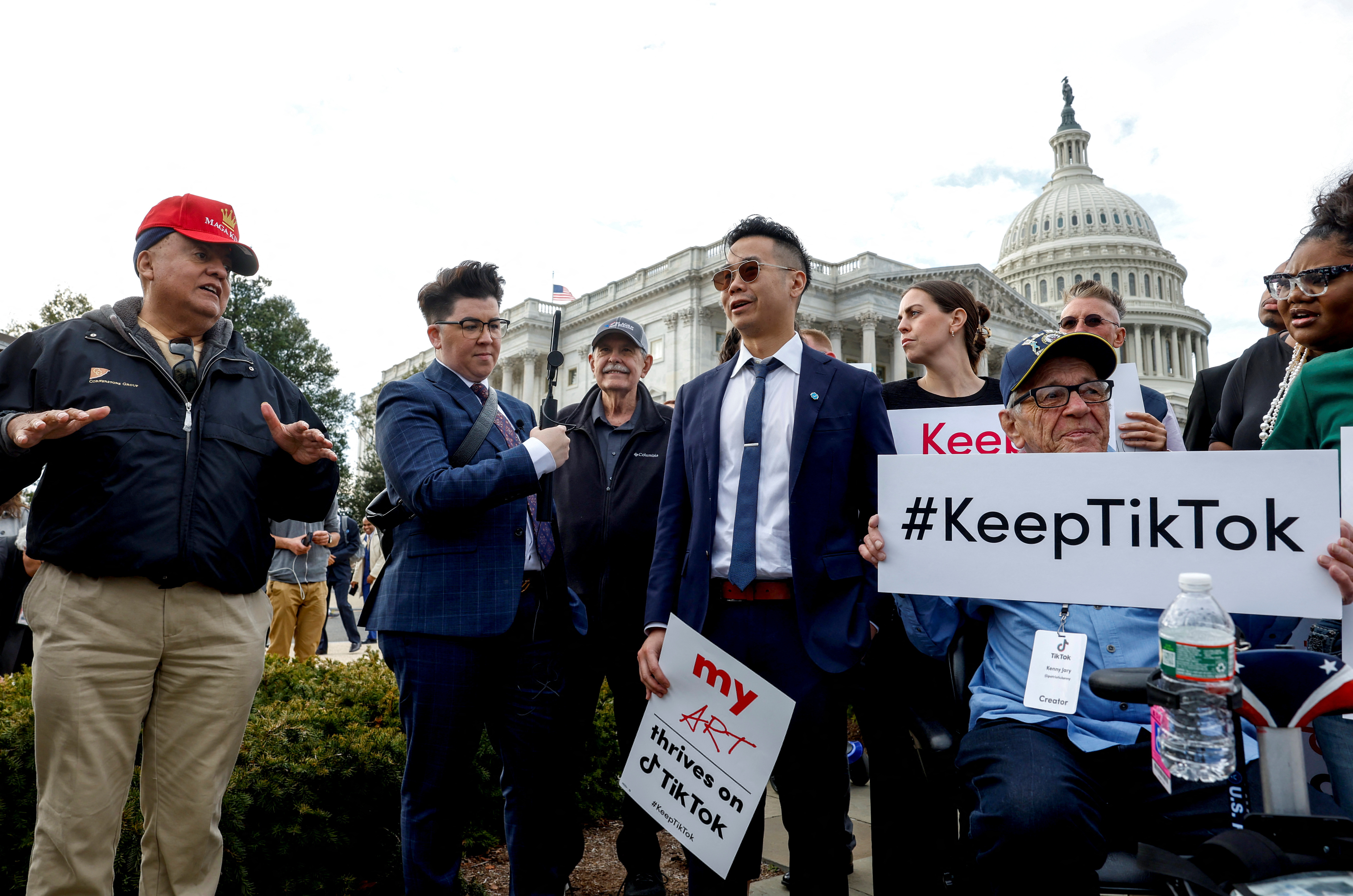 TikTok creators speak out in support of TikTok at the United States Capitol in Washington