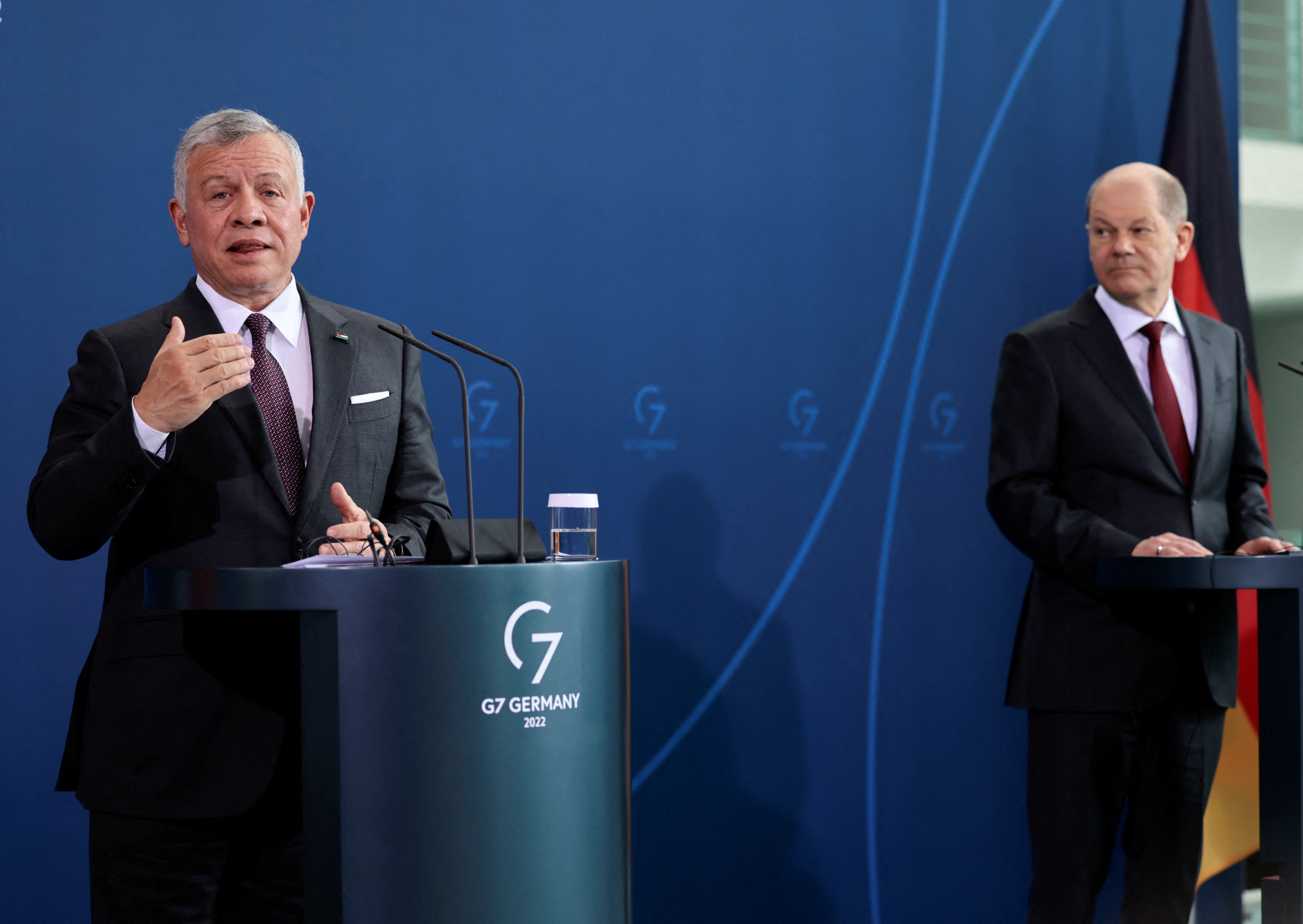 German Chancellor Scholz and Jordan's King Abdullah II hold news conference in Berlin