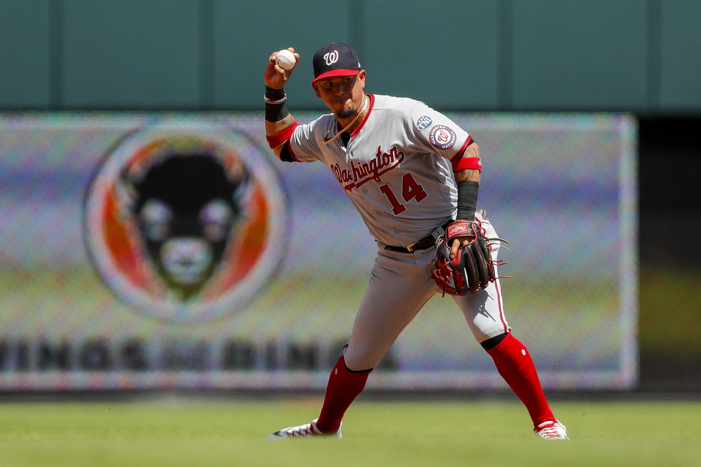 Washington Nationals' CJ Abrams runs the bases after hitting a solo home run  during the first inning of a baseball game against the Cincinnati Reds in  Cincinnati, Sunday, Aug. 6, 2022. (AP