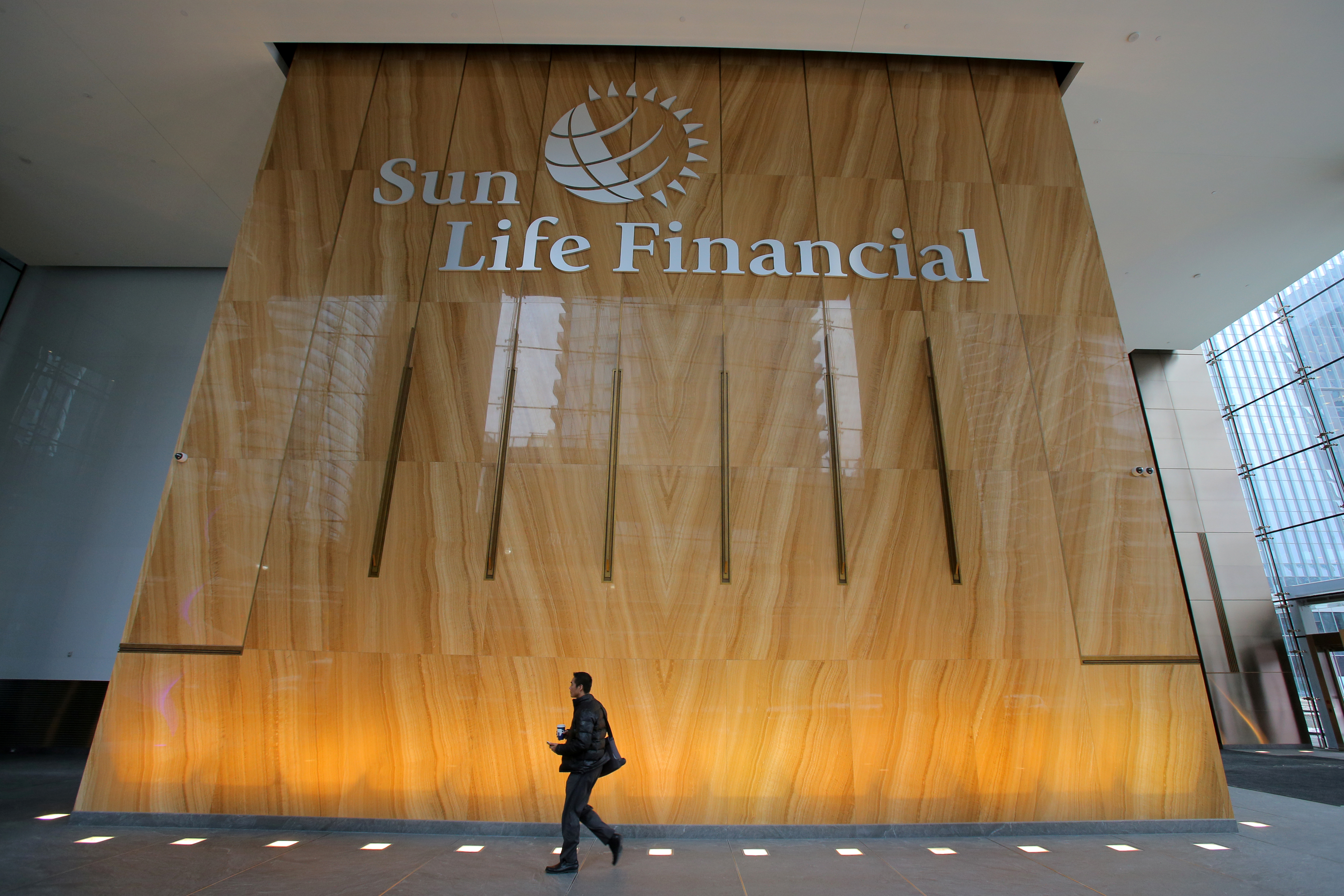 The Sun Life Financial logo is seen at their corporate headquarters in Toronto