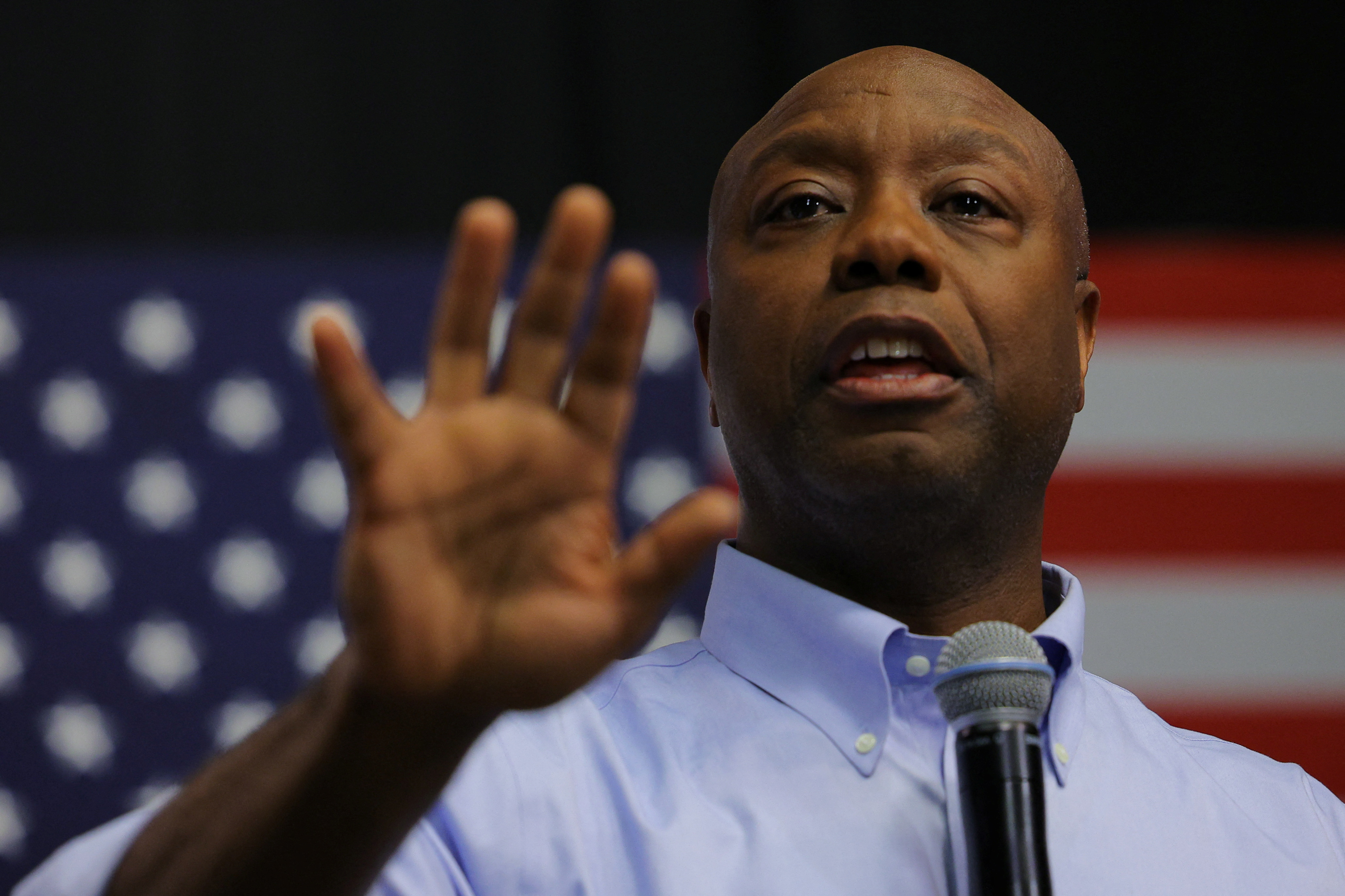 Likely Republican presidential candidate Senator Tim Scott campaigns in Manchester