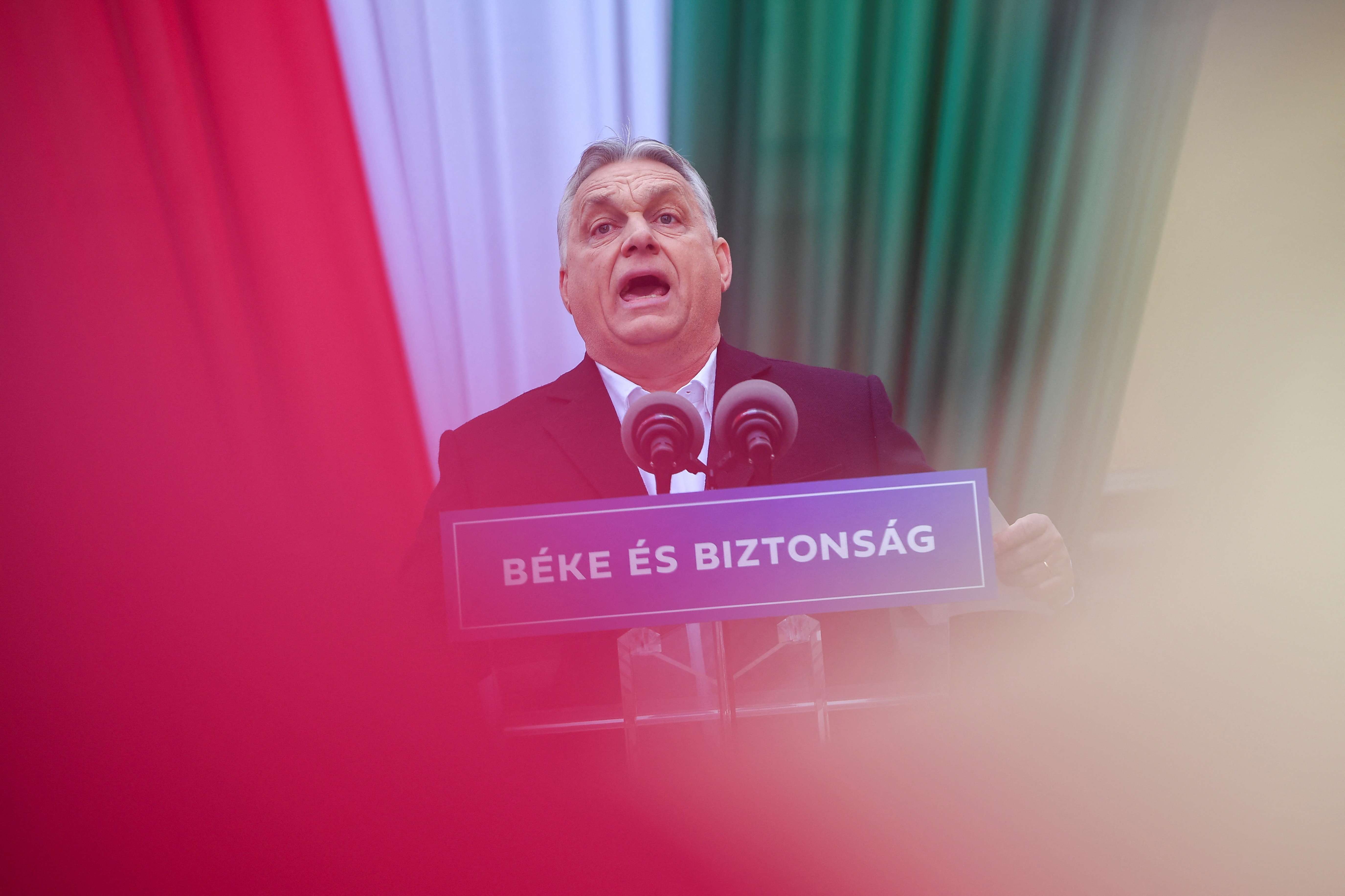 Hungarian PM Orban electoral campaign closing rally, in Szekesfehervar