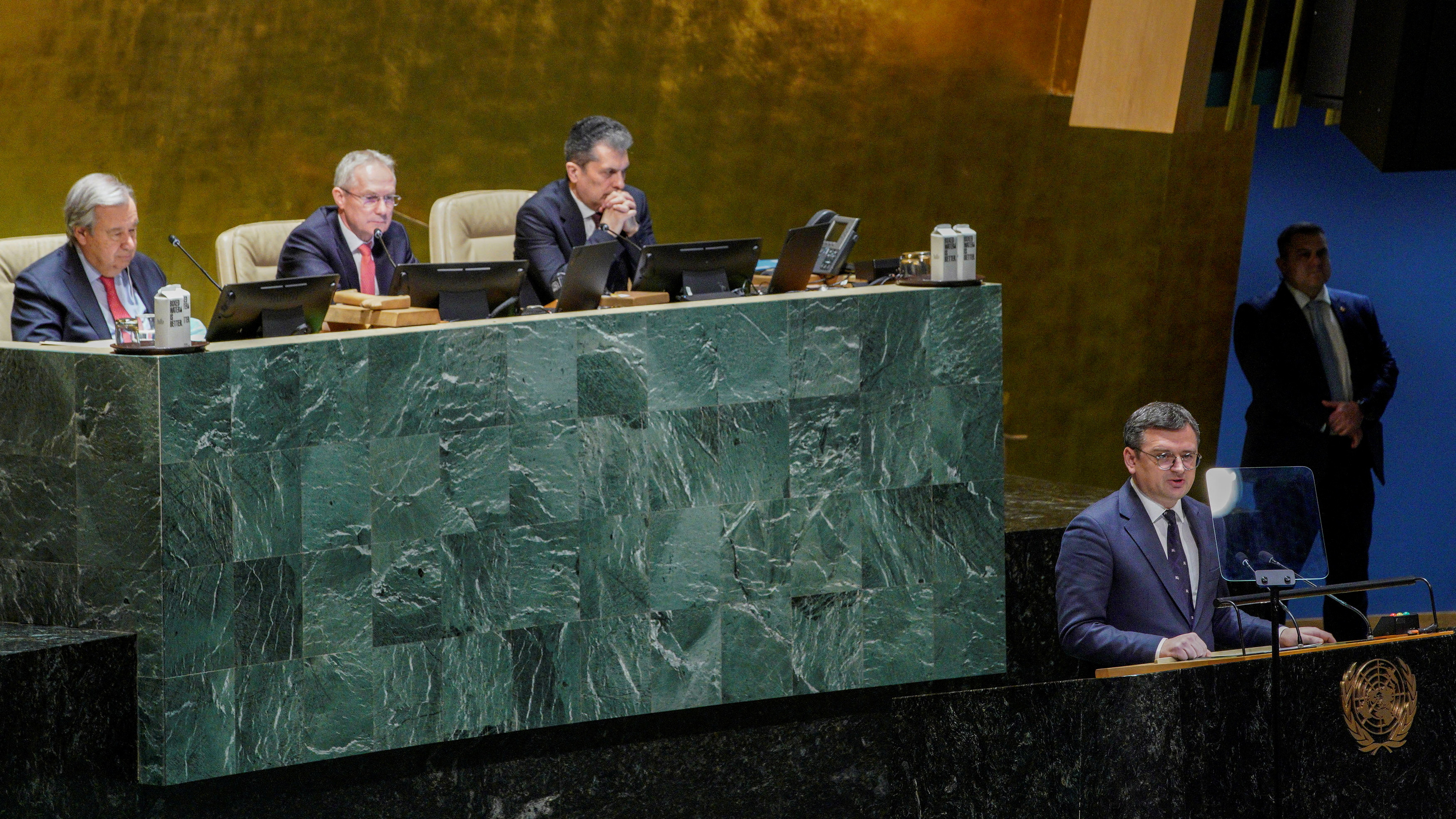 U.N. General Assembly holds high-level meeting on adoption of resolution on Ukraine in New York