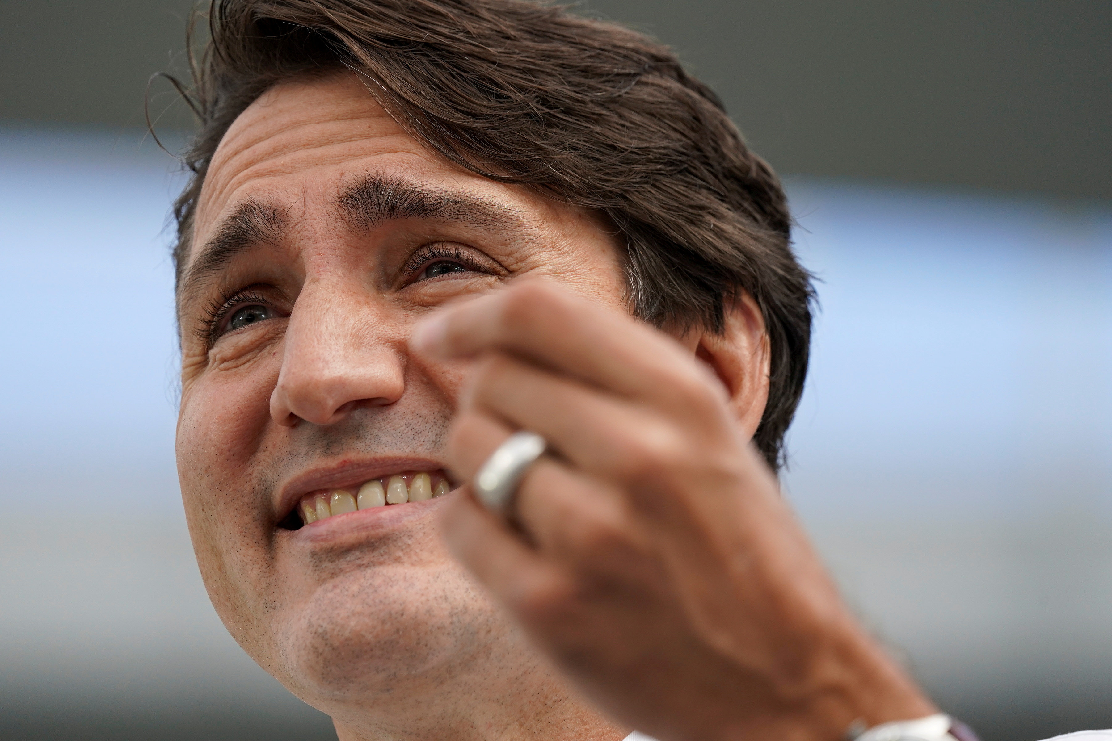 Canada's Liberal Prime Minister Justin Trudeau campaigns in Vancouver, British Columbia