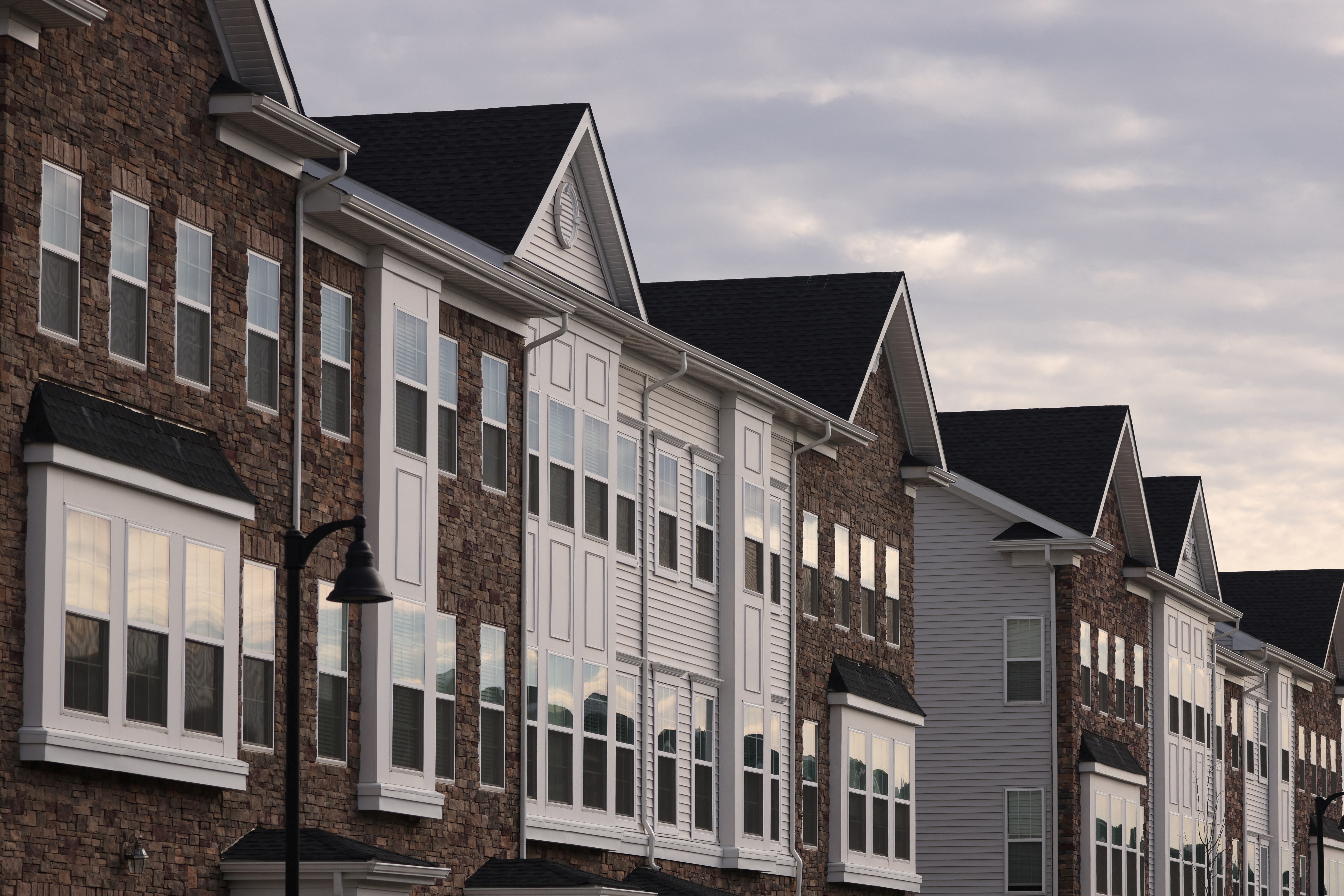 Houses are seen at The Collection at Morristown, a housing development by Lennar Corporation, in Morristown, New Jersey