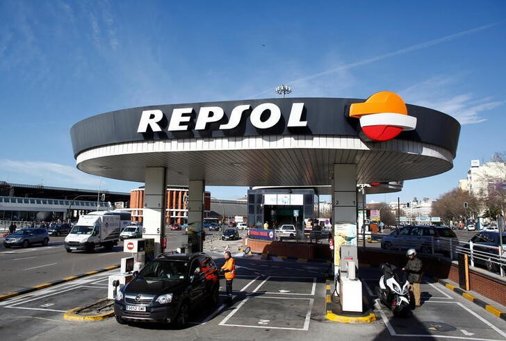 A view of a Repsol petrol station in Madrid