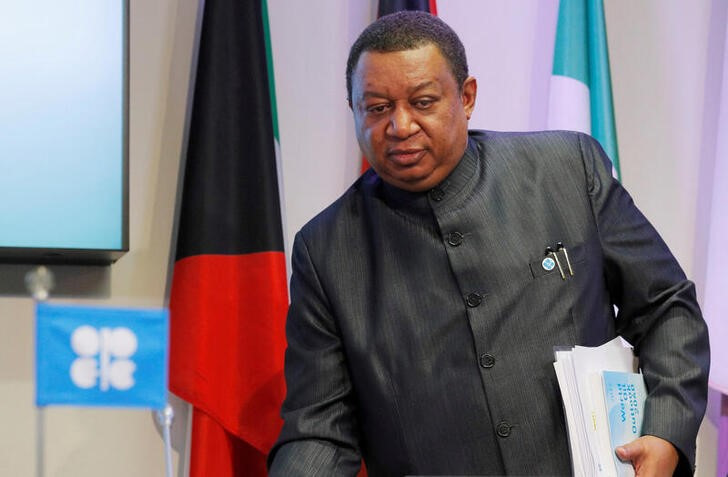 OPEC Secretary-General Barkindo arrives for a news conference in Vienna