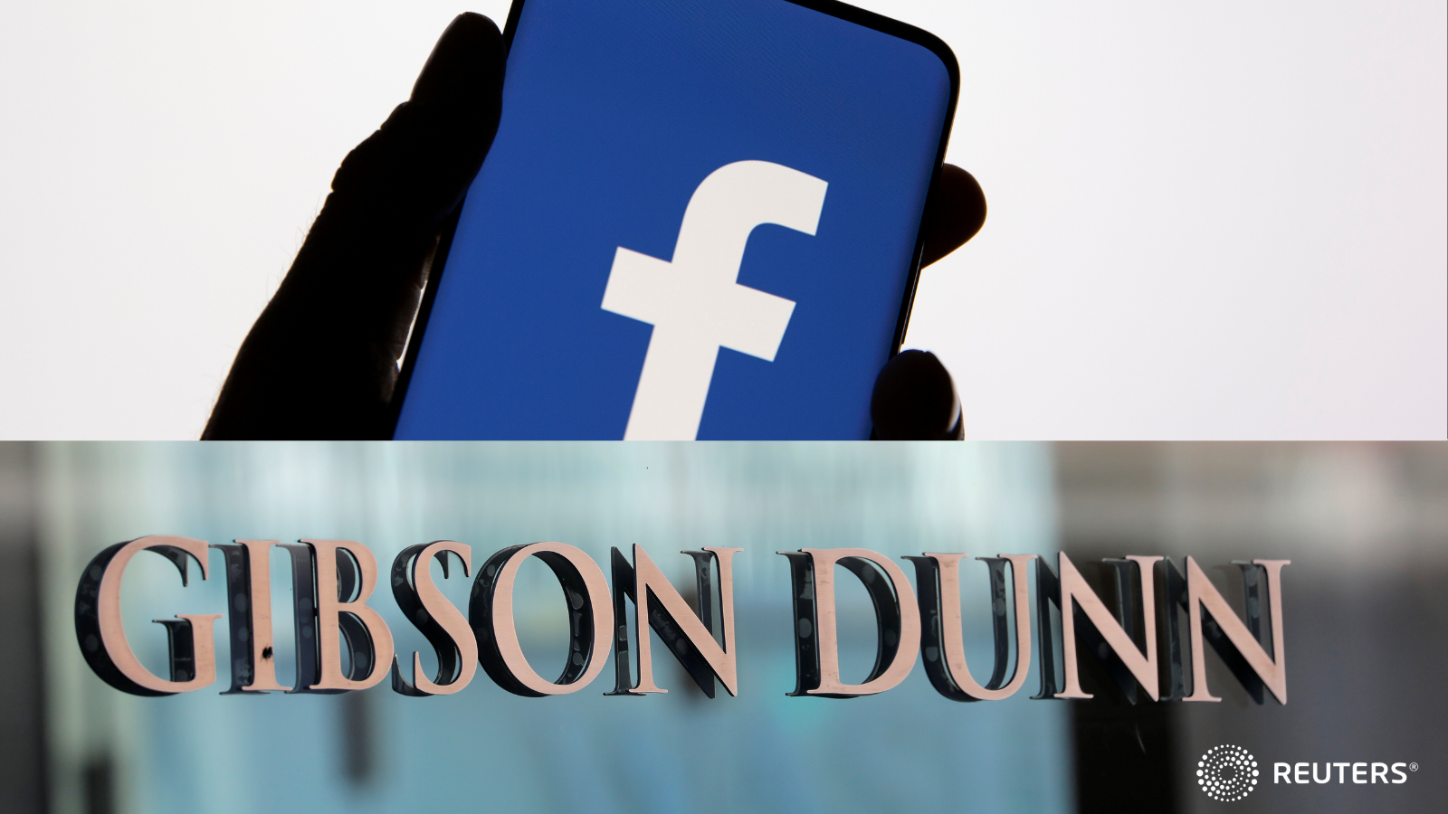 Logos of Facebook and Gibson, Dunn & Crutcher LLP.