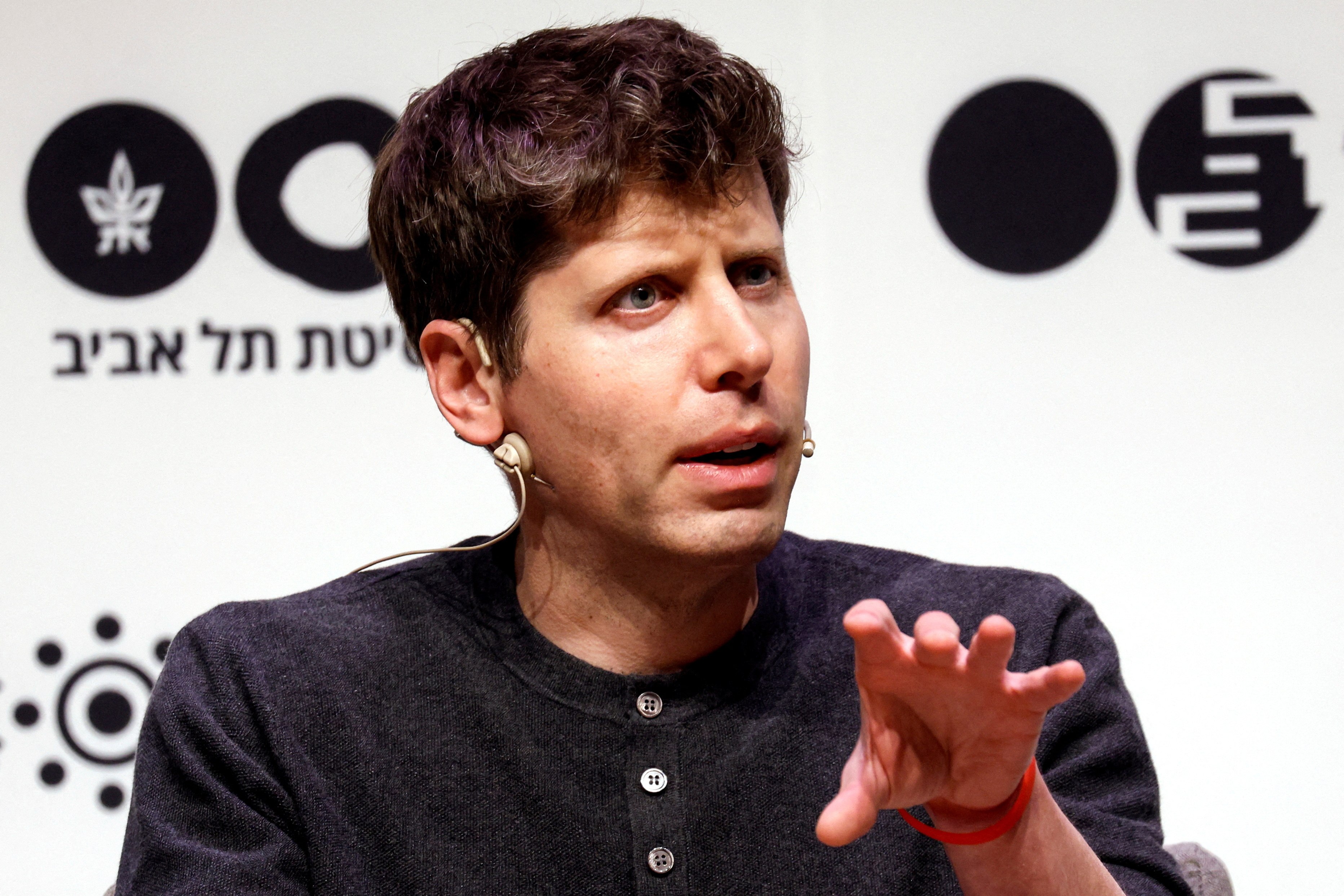 Sam Altman, CEO of Microsoft-backed OpenAI and ChatGPT creator speaks during a talk at Tel Aviv University in Tel Aviv