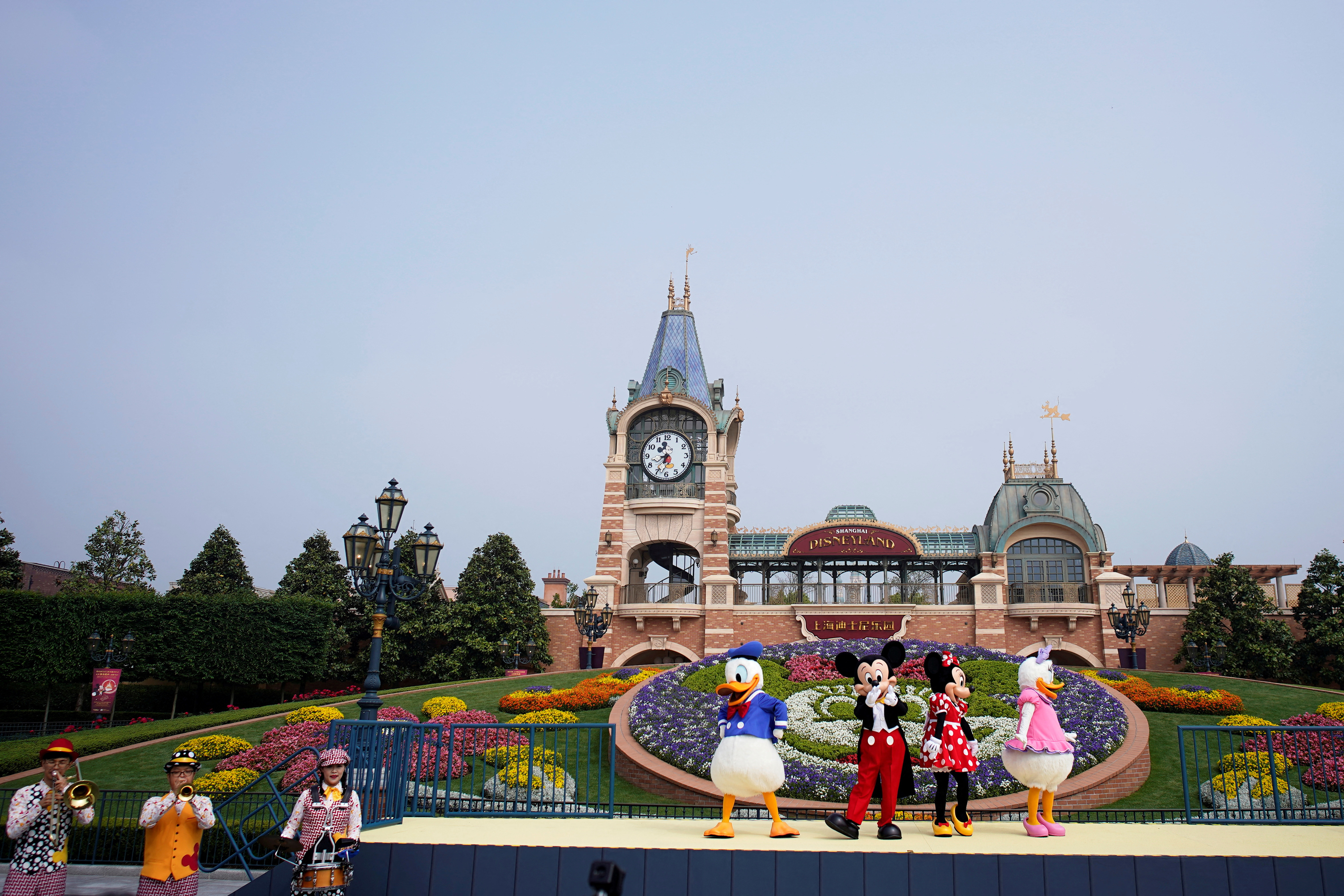 Performers are seen at the ceremony marking the reopening of Shanghai Disneyland