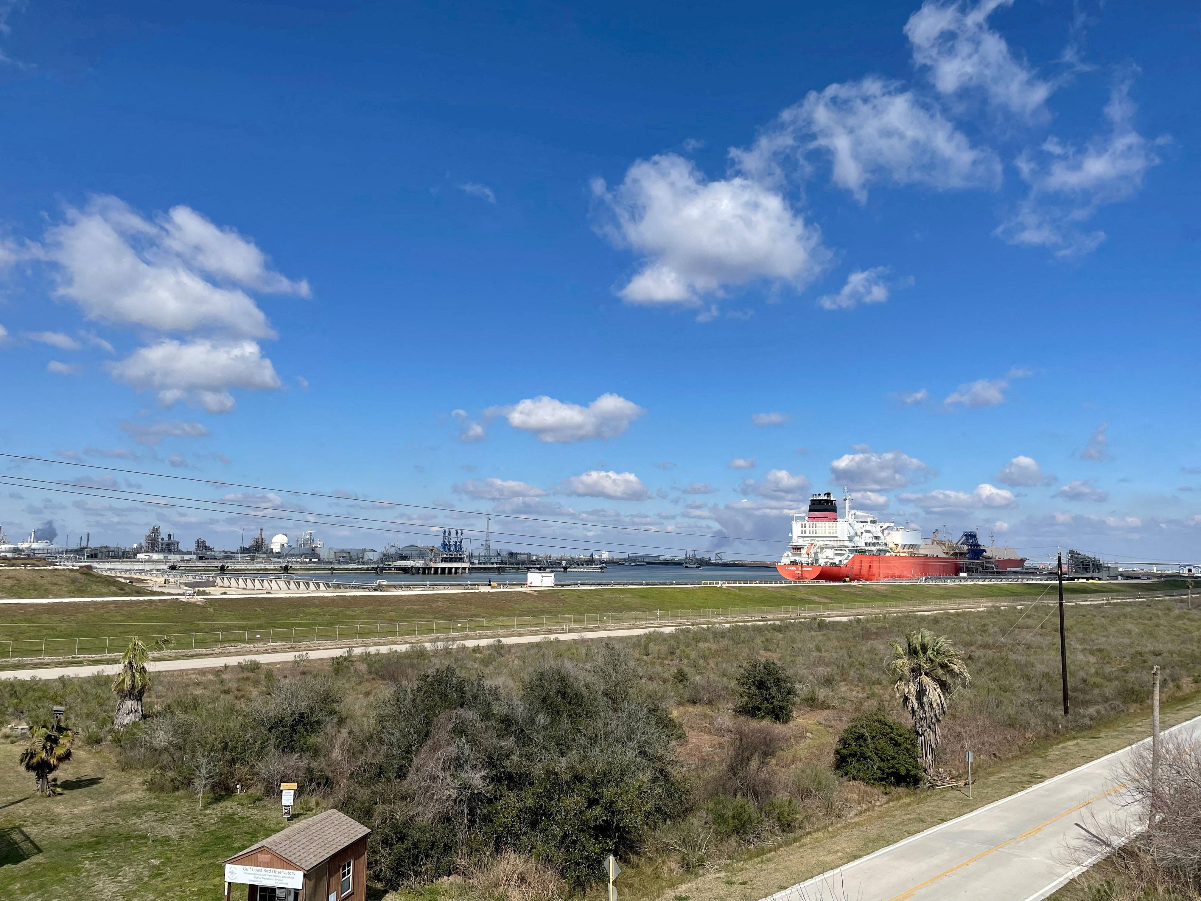 Liquefied natural gas tanker Kmarin Diamond at the Freeport LNG plant in Texas, U.S.