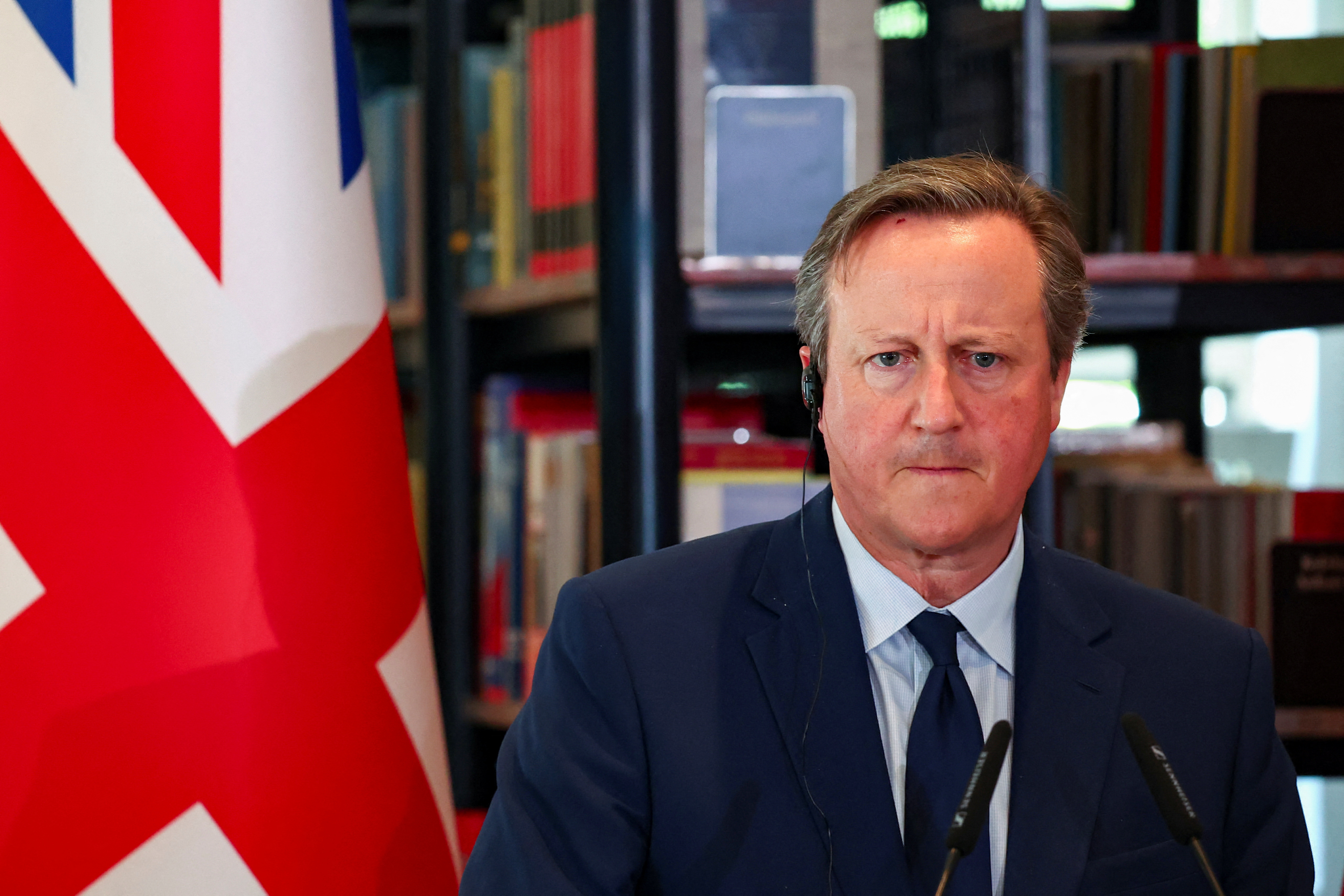 Britain's Foreign Secretary Cameron visits Tirana