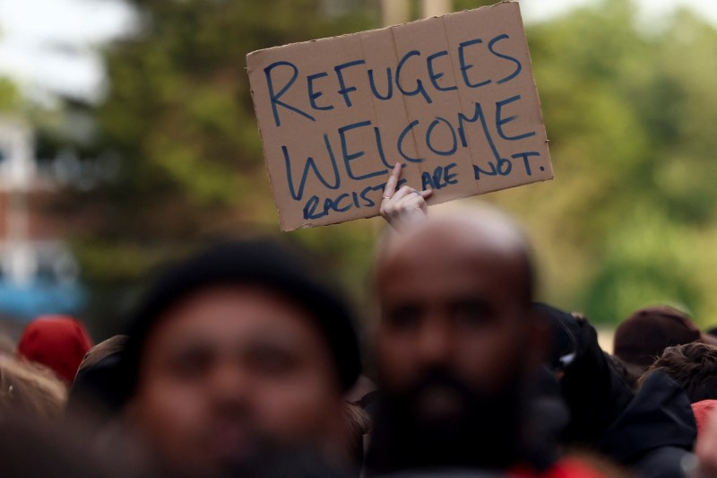 Anti-immigration protest in Britain