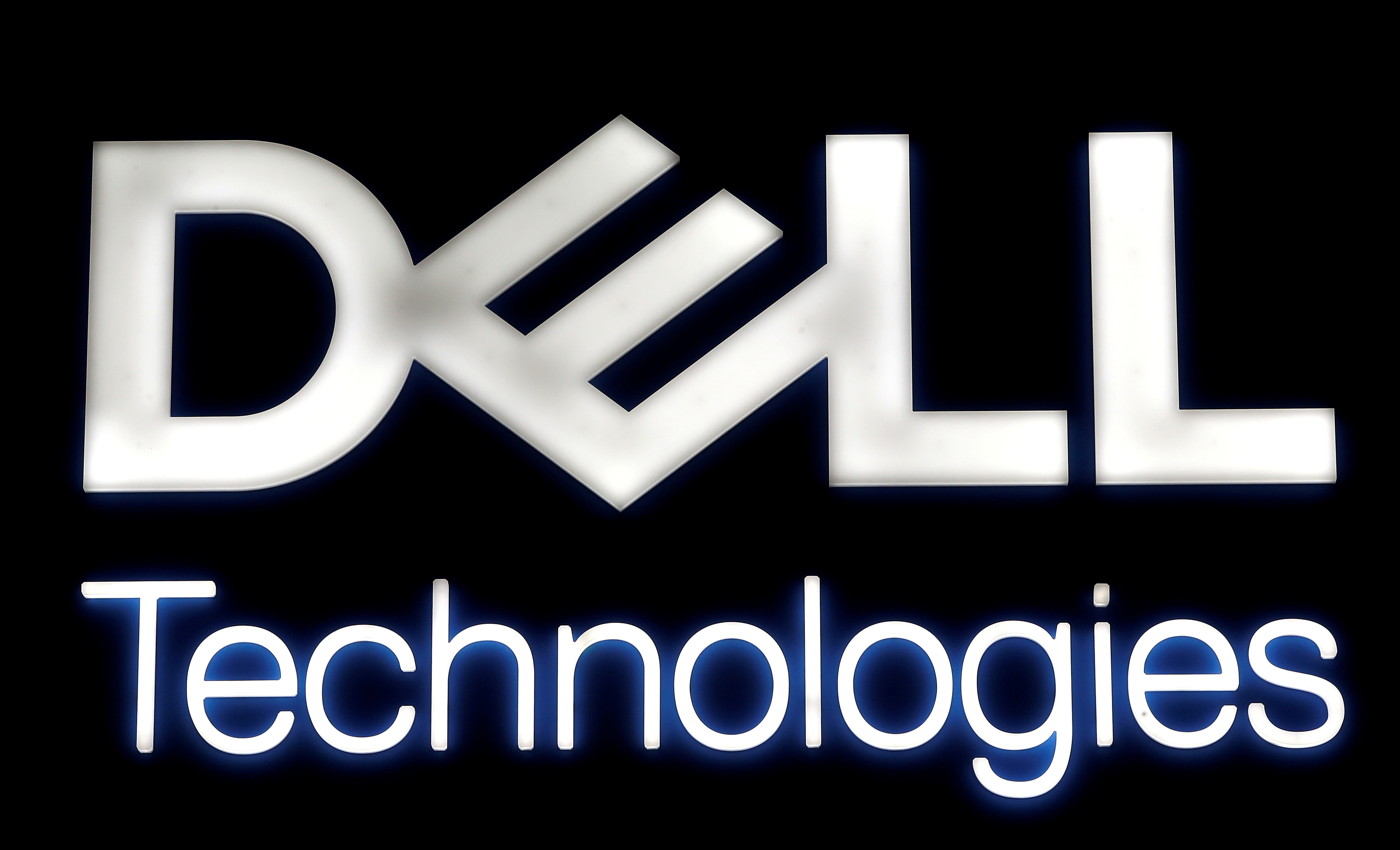 Logo of Dell Technologies is seen at the Mobile World Congress in Barcelona