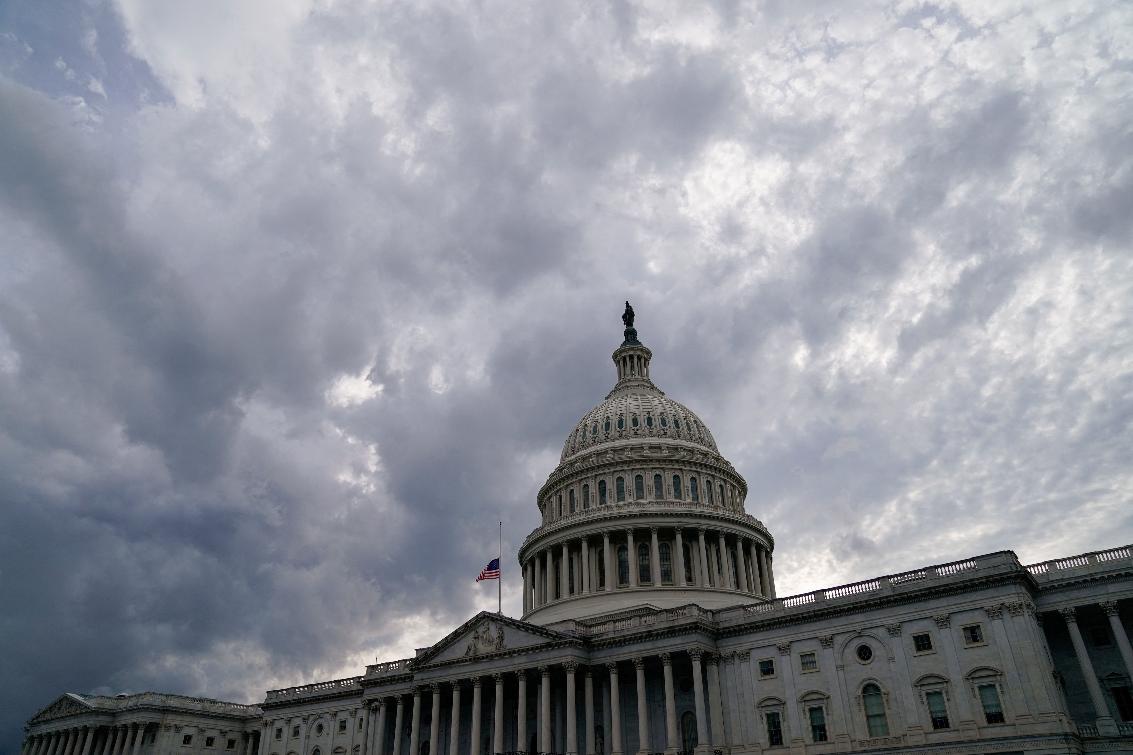 Clouds form over the U.S. Capitol in Washington