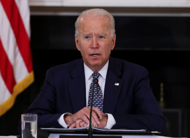 U.S. President Joe Biden participates in hurricane preparedness briefing at the White House in Washington