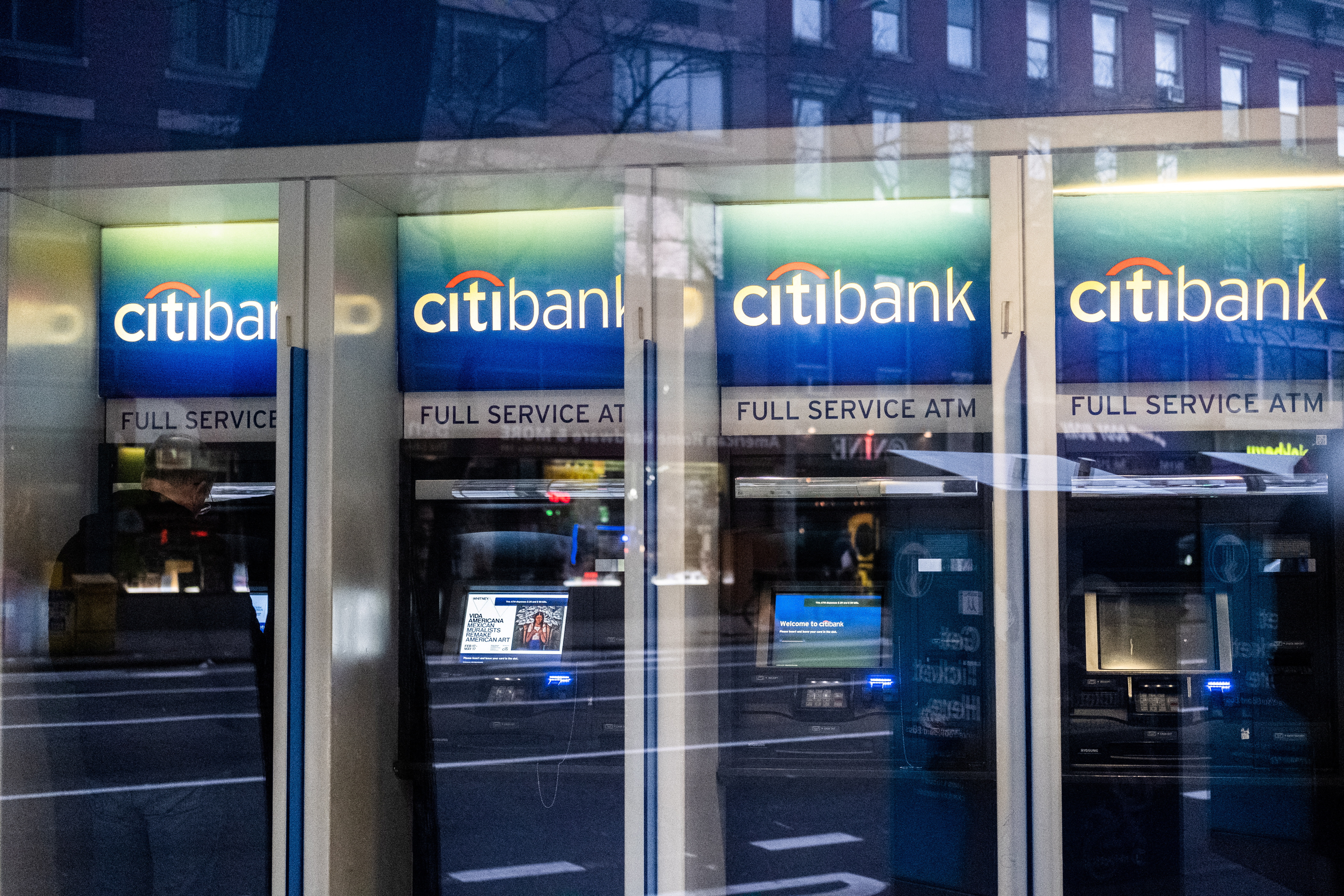 FILE PHOTO: Citi bank ATM machines are seen in New York