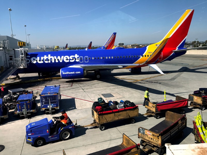 Southwest Airlines Boeing 737 plane is seen at LAX in Los Angeles