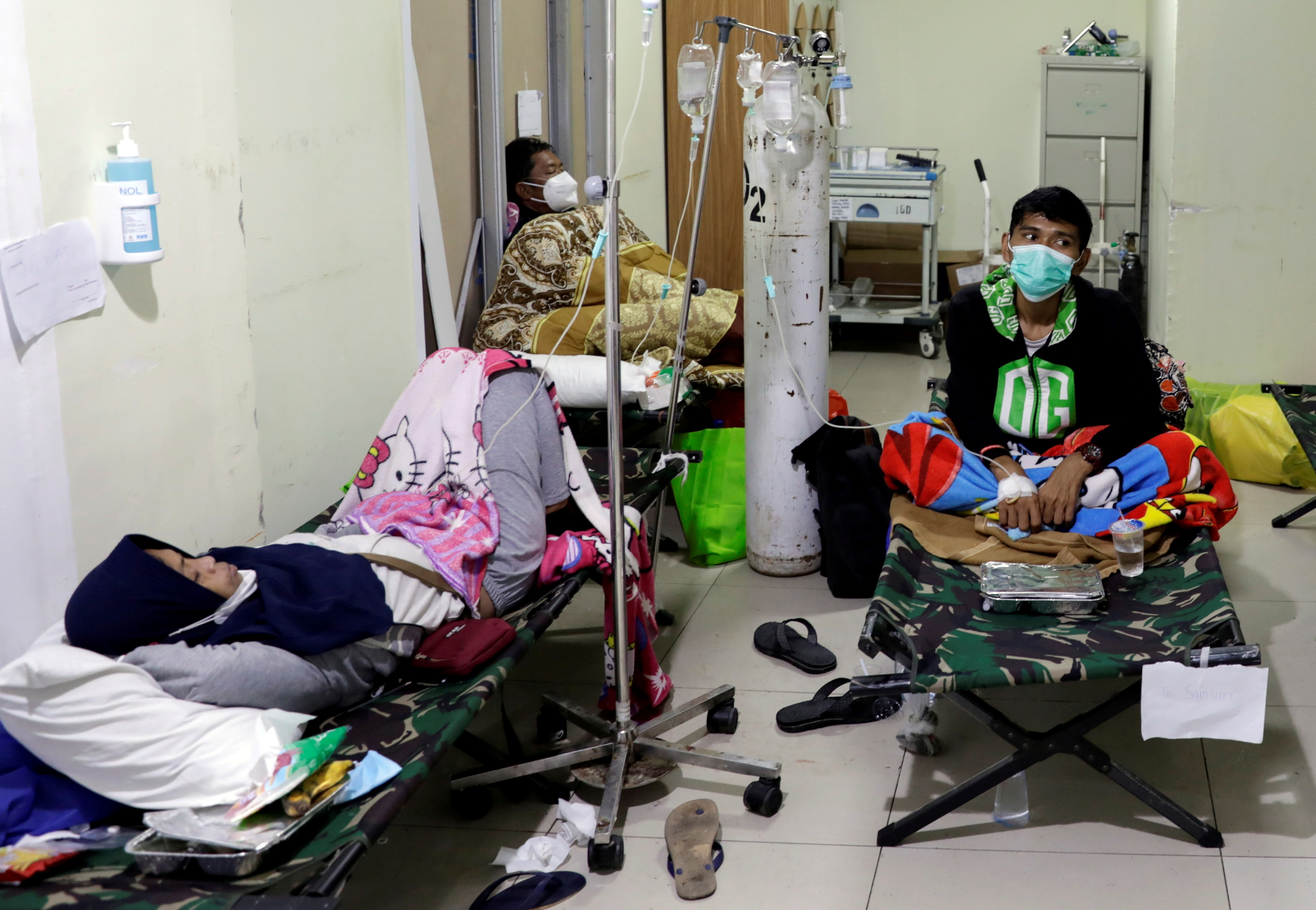Emergency ward of a government-run hospital gets busy as the cases of COVID-19 surge in Jakarta
