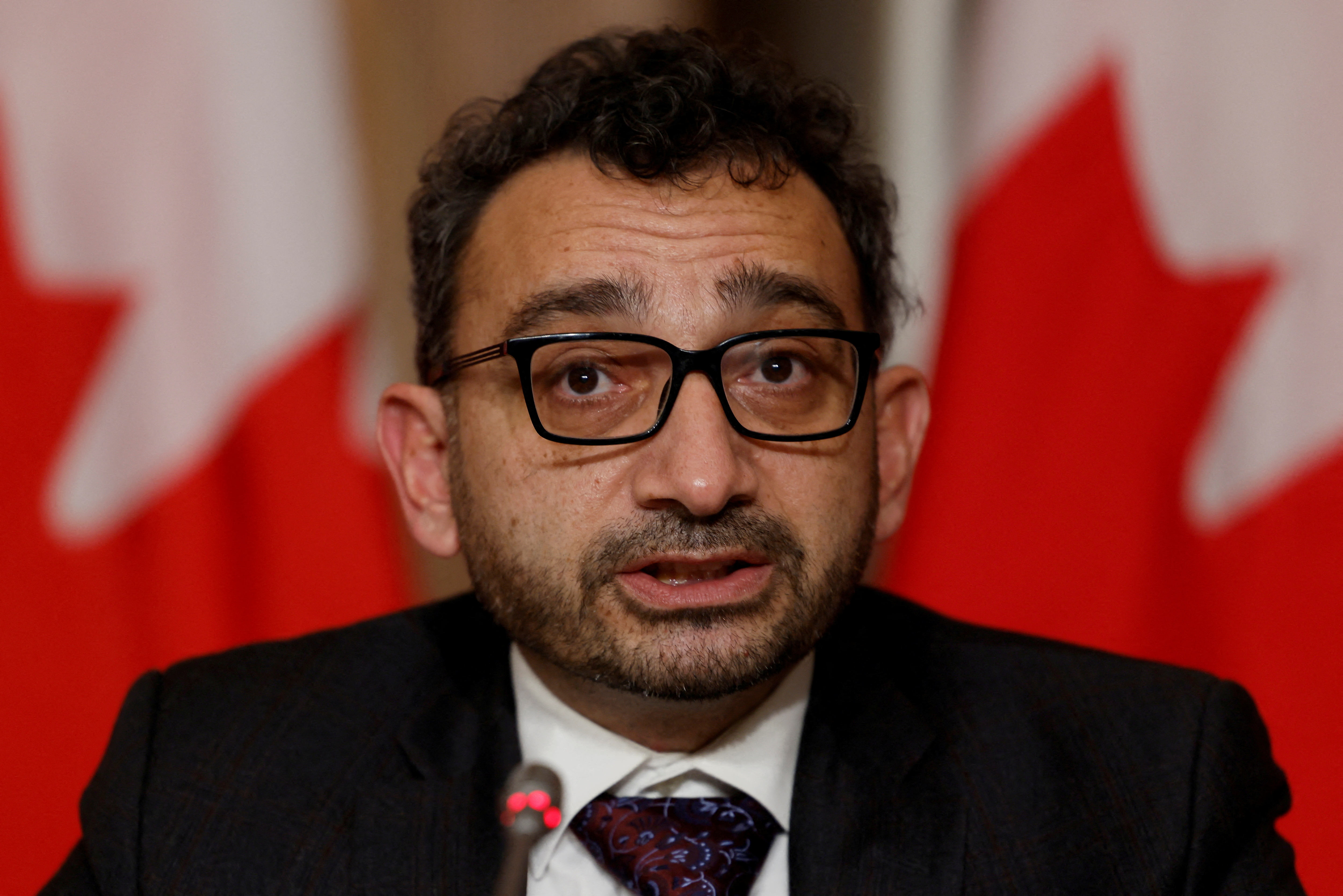 Canada's Minister of Transport Omar Alghabra takes part in a press conference in Ottawa, Ontario, Canada November 30, 2021. REUTERS/Blair Gable/File Photo