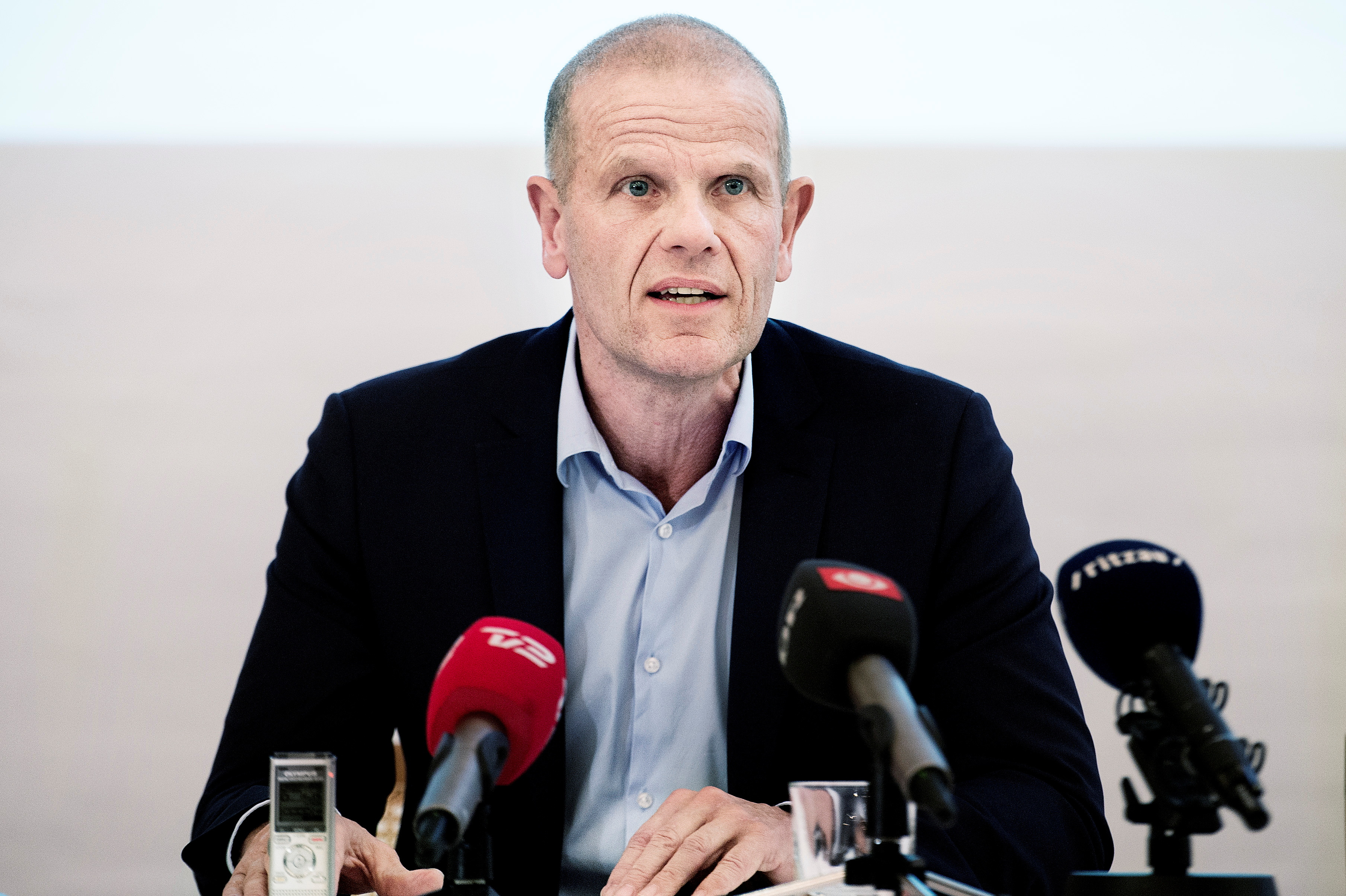 Head of Denmark's foreign intelligence unit Lars Findsen speaks during the publication of the annual report 'Intelligence Risk Assessment' in Copenhagen