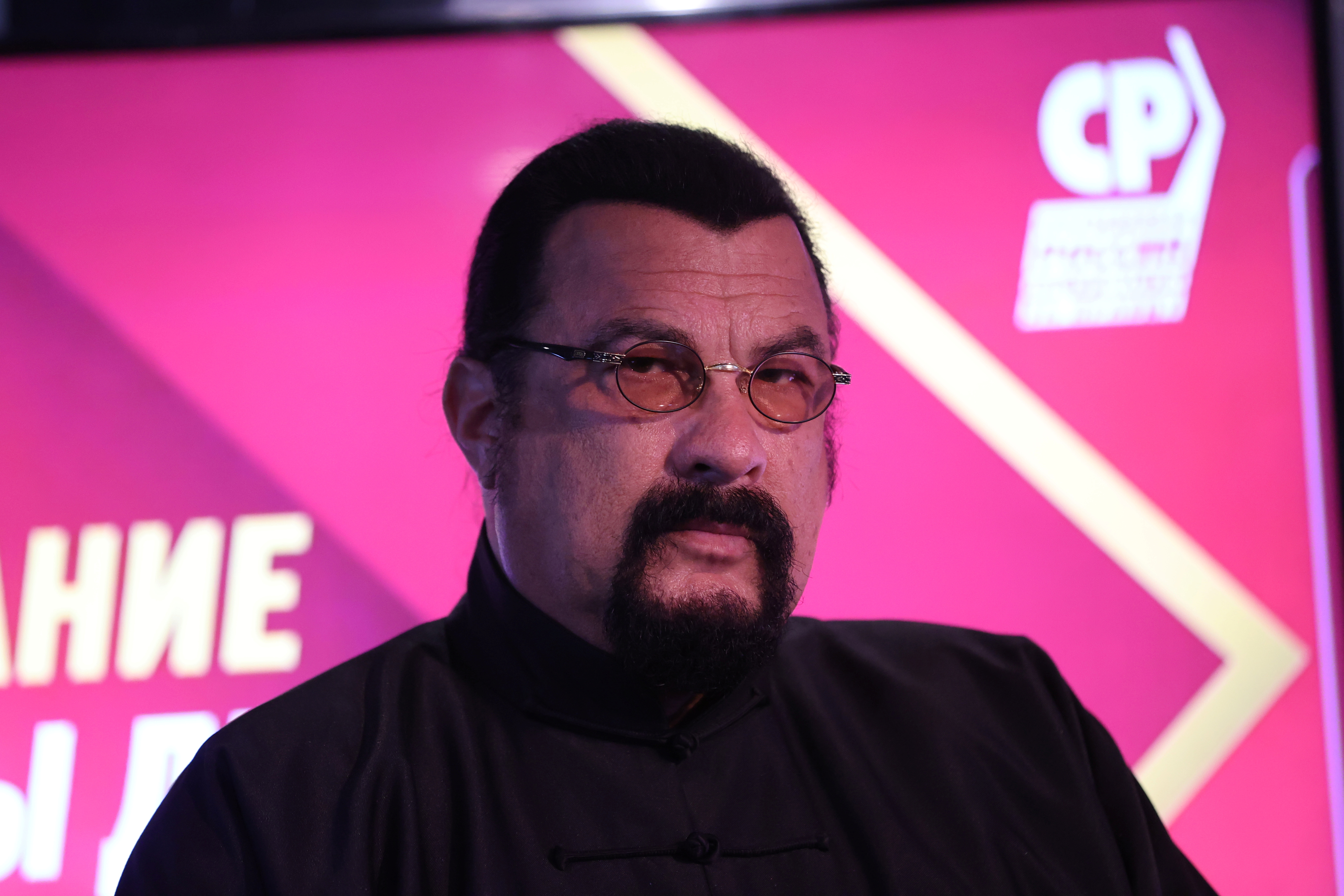 U.S. actor Steven Seagal attends a meeting of the 
