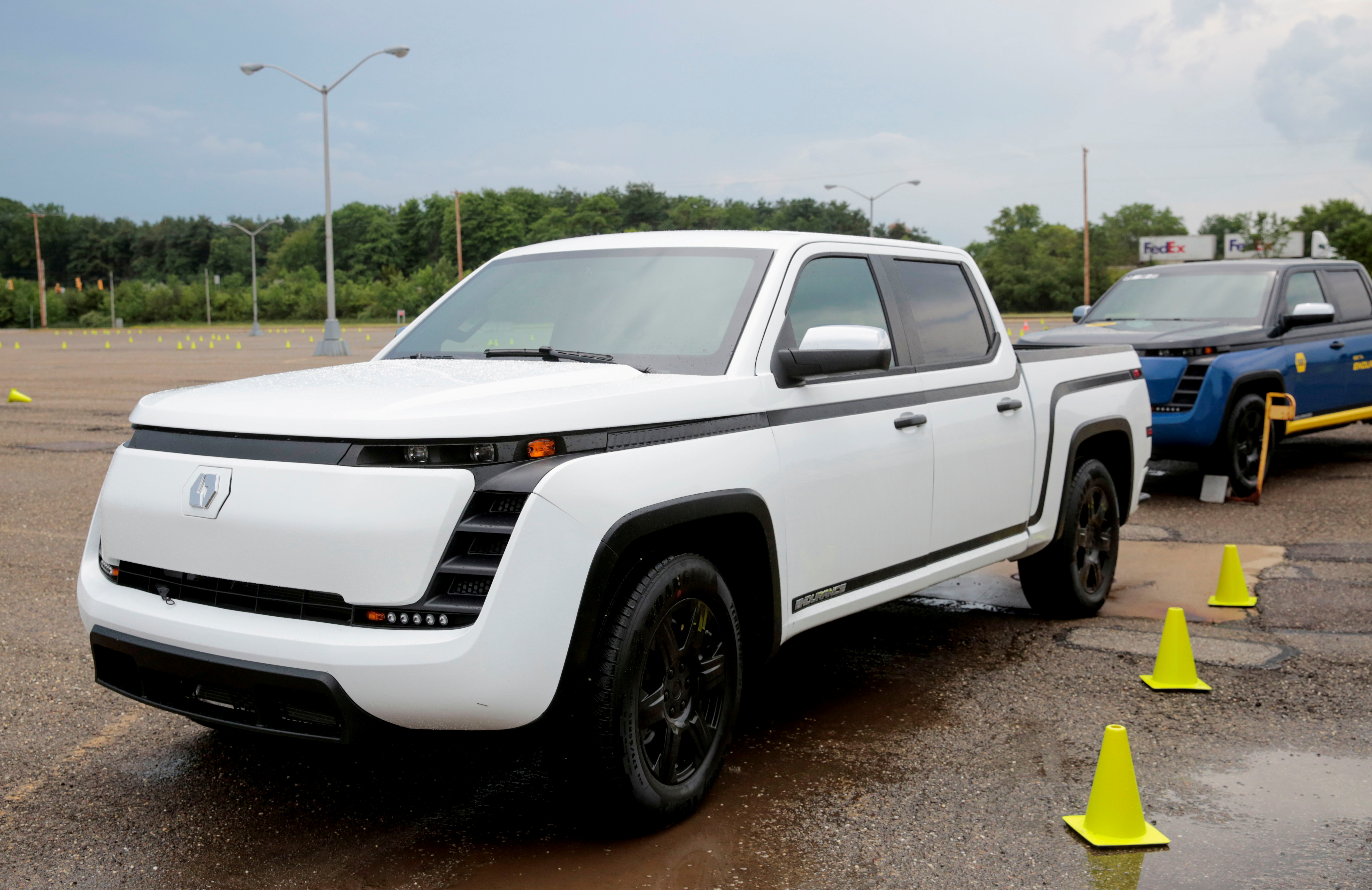 A Lordstown Motors beta version of its all electric pickup truck, the Endurance, is seen in Lordstown