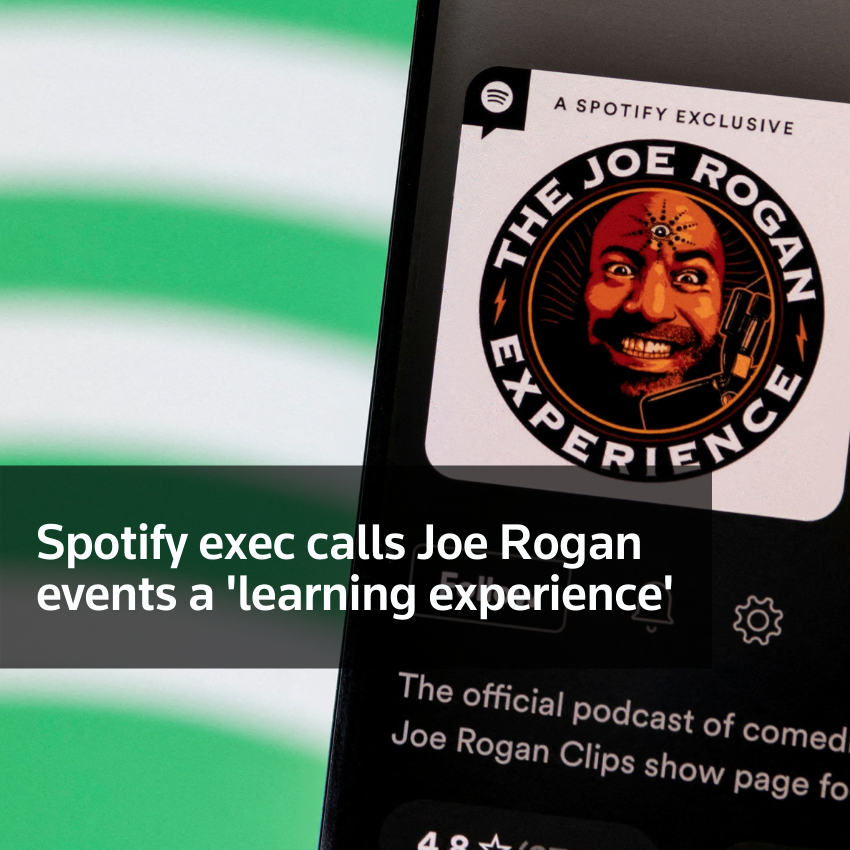 El director de contenido de Spotify llama a los eventos de Joe Rogan una "experiencia de aprendizaje"