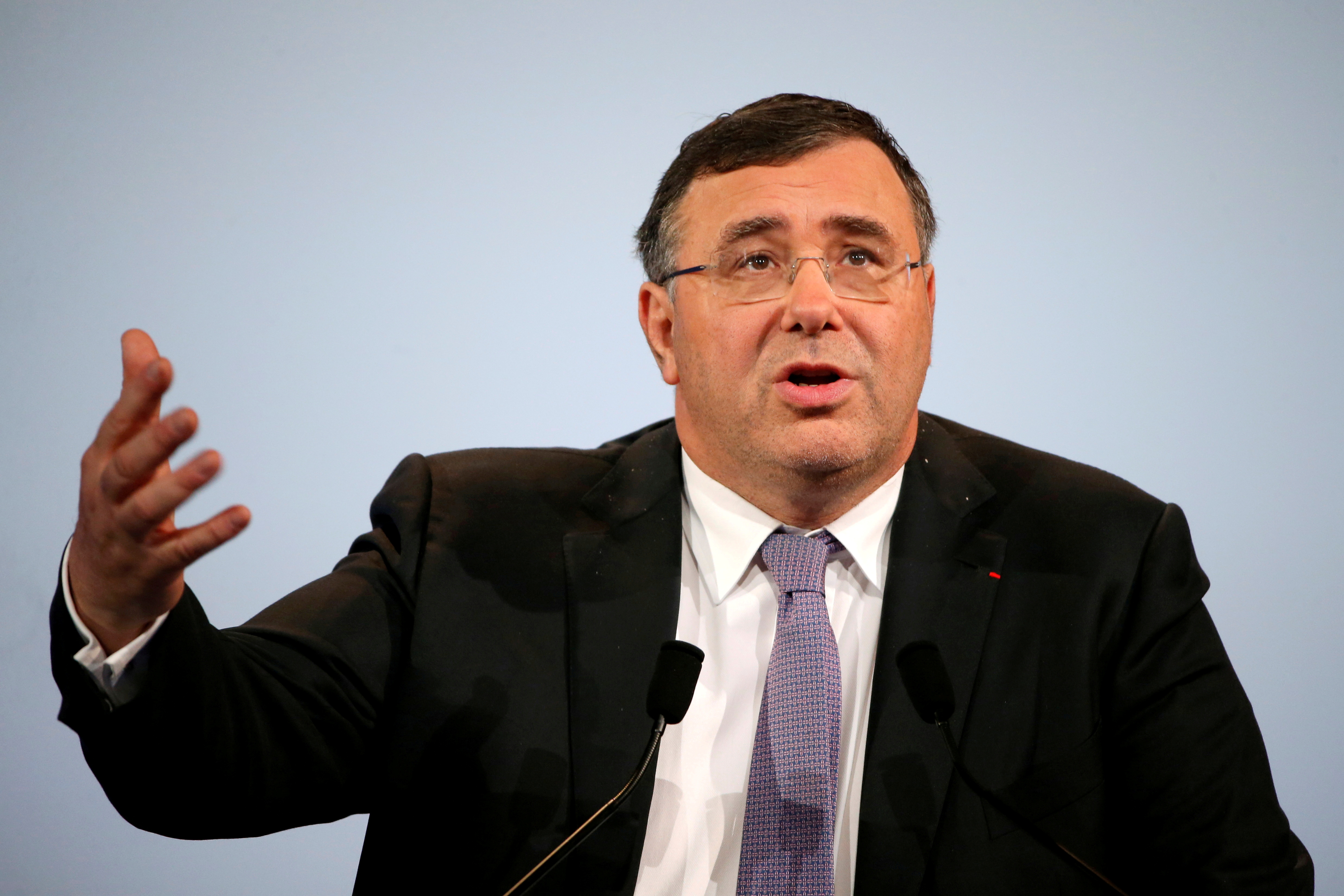 French oil and gas company Total Chief Executive Officer Patrick Pouyanne attends a shareholders meeting in Paris